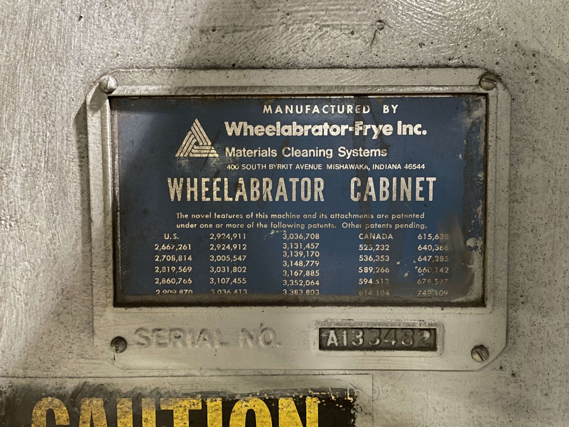 Wheelabrator Spinner Hanger Shot Blast Machine w/ Monorail System - Image 8 of 10