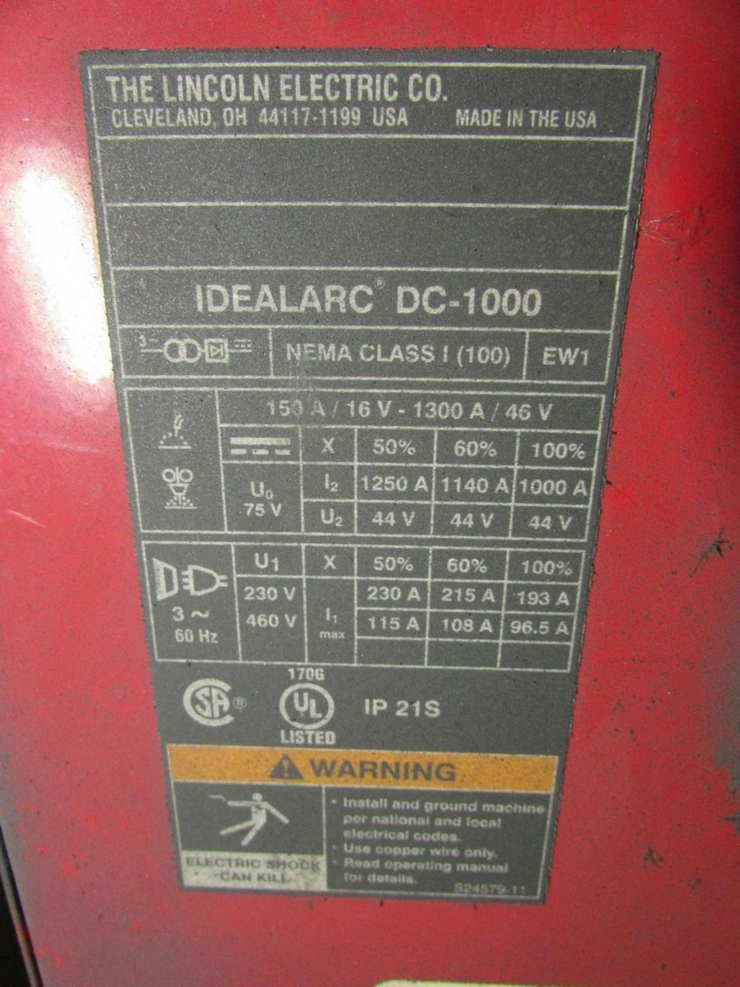 Lincoln Electric Idealarc DC1000 Welding Power Source w/ ZipLine Welding Boom - Image 5 of 9