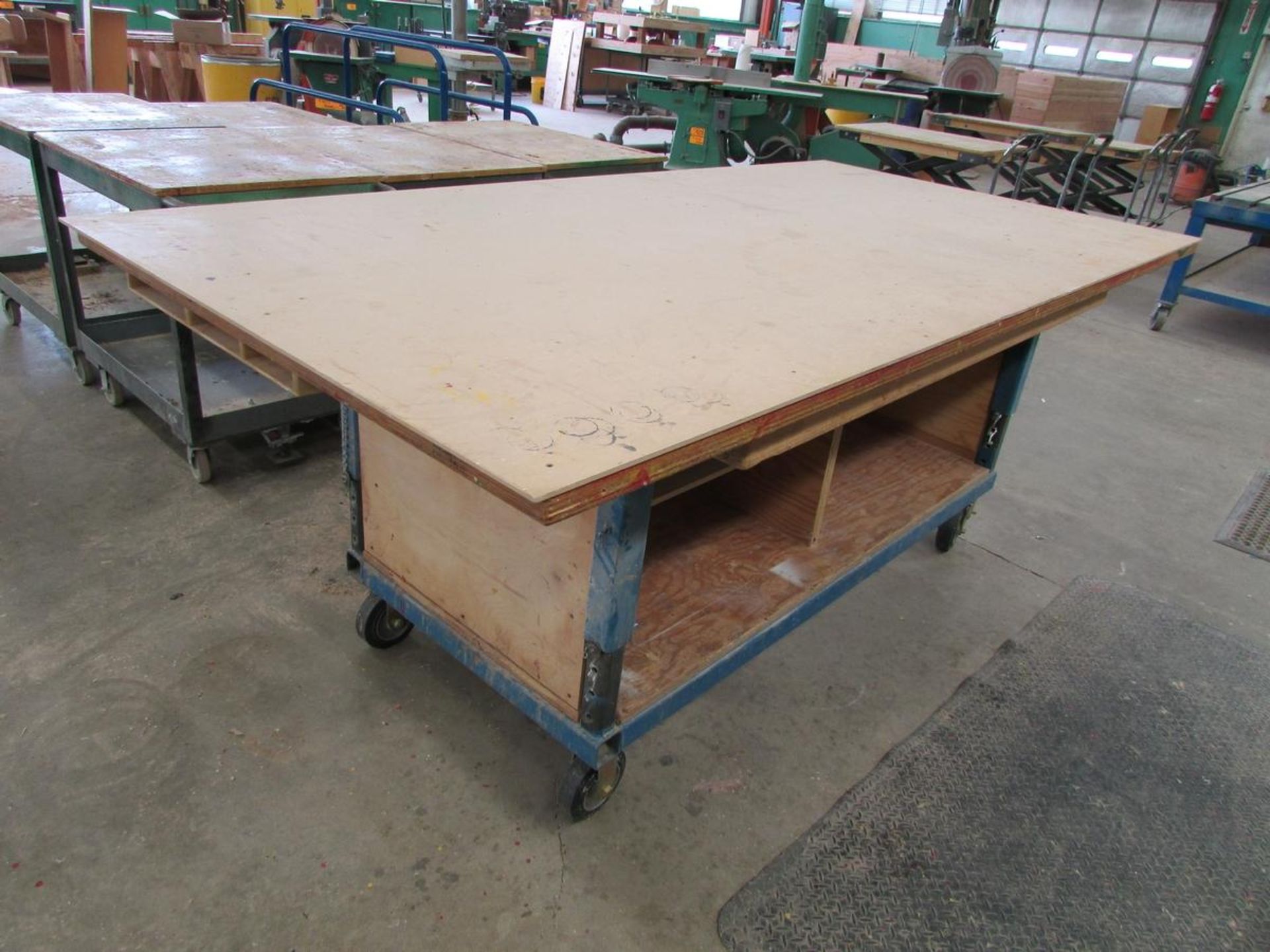 8' x 4' Woodtop Rolling Workbenches - Image 2 of 3