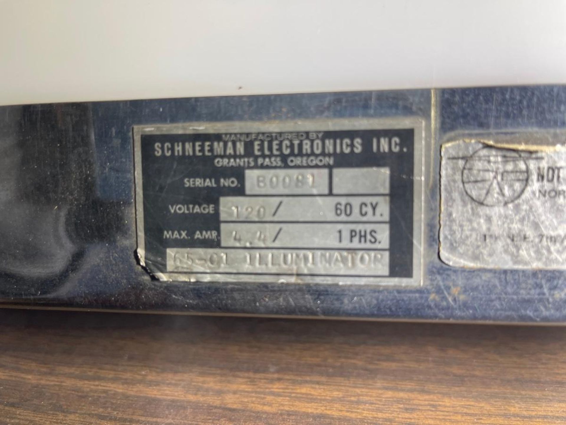 Schneeman Electronics 65-C1 12"x6" X-Ray Illuminator - Image 2 of 2