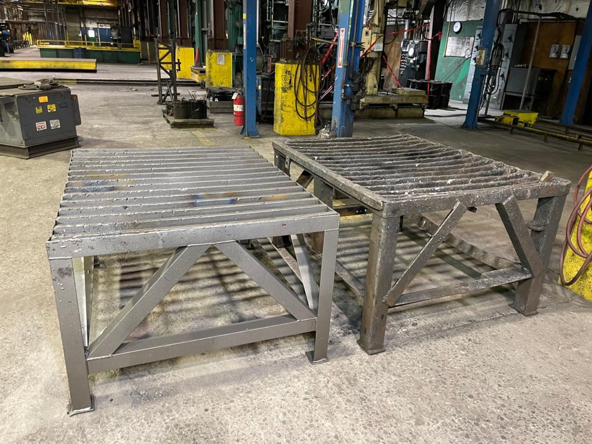 Lot of (2) 5'x4' Steel Welding Table - Image 2 of 3