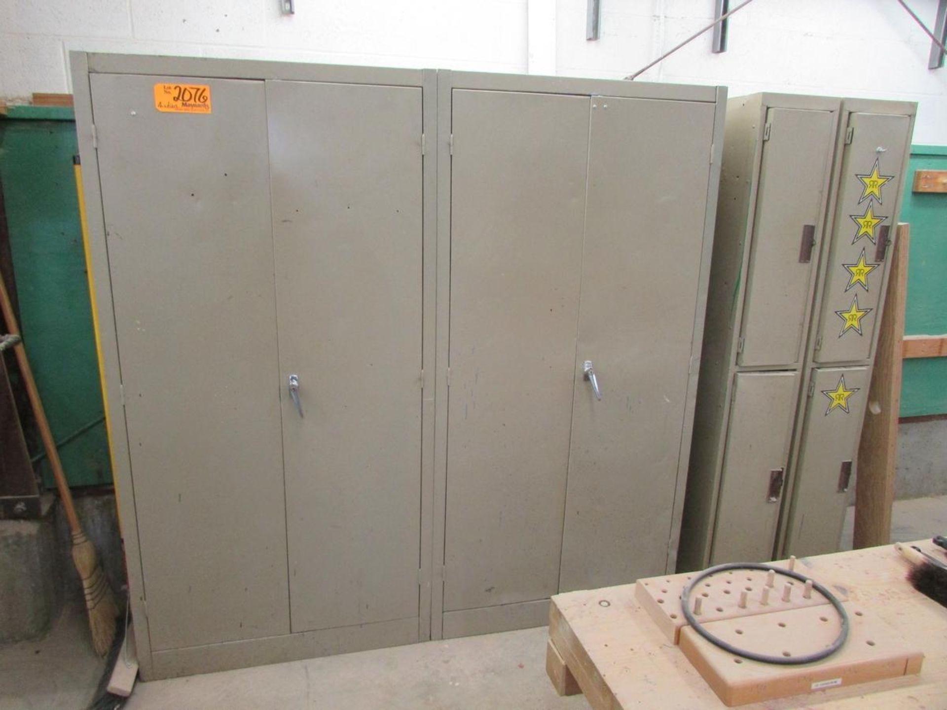 Lot of (4) 2-Door Cabinets & (2) 2-Door Lockers