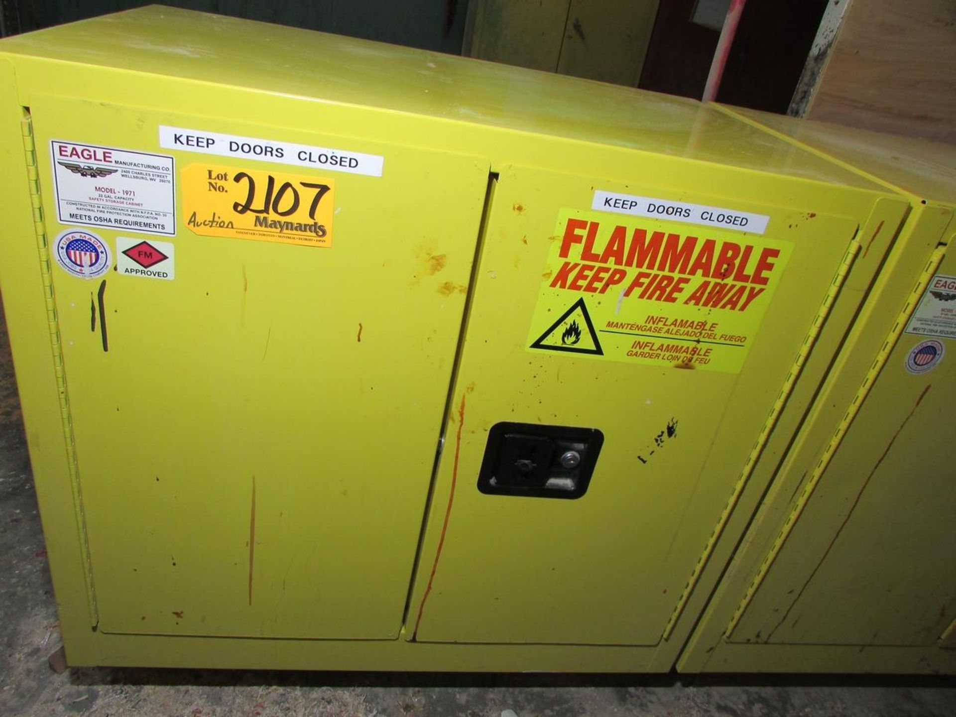 Eagle 1971 Safety Storage Cabinet (22 Gal. Capacity) - Image 2 of 4