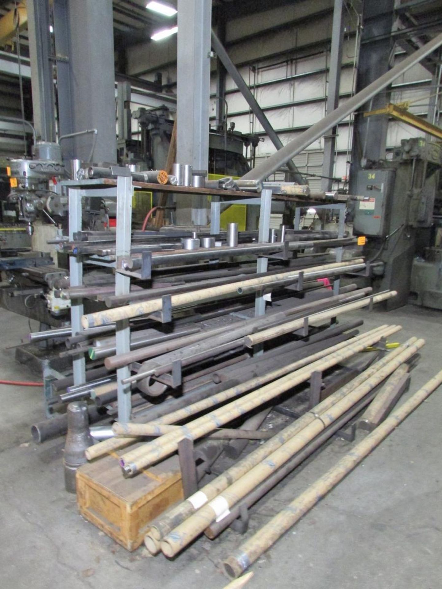 Lot of (2) Cantilever Racks w/ Material - Image 2 of 6