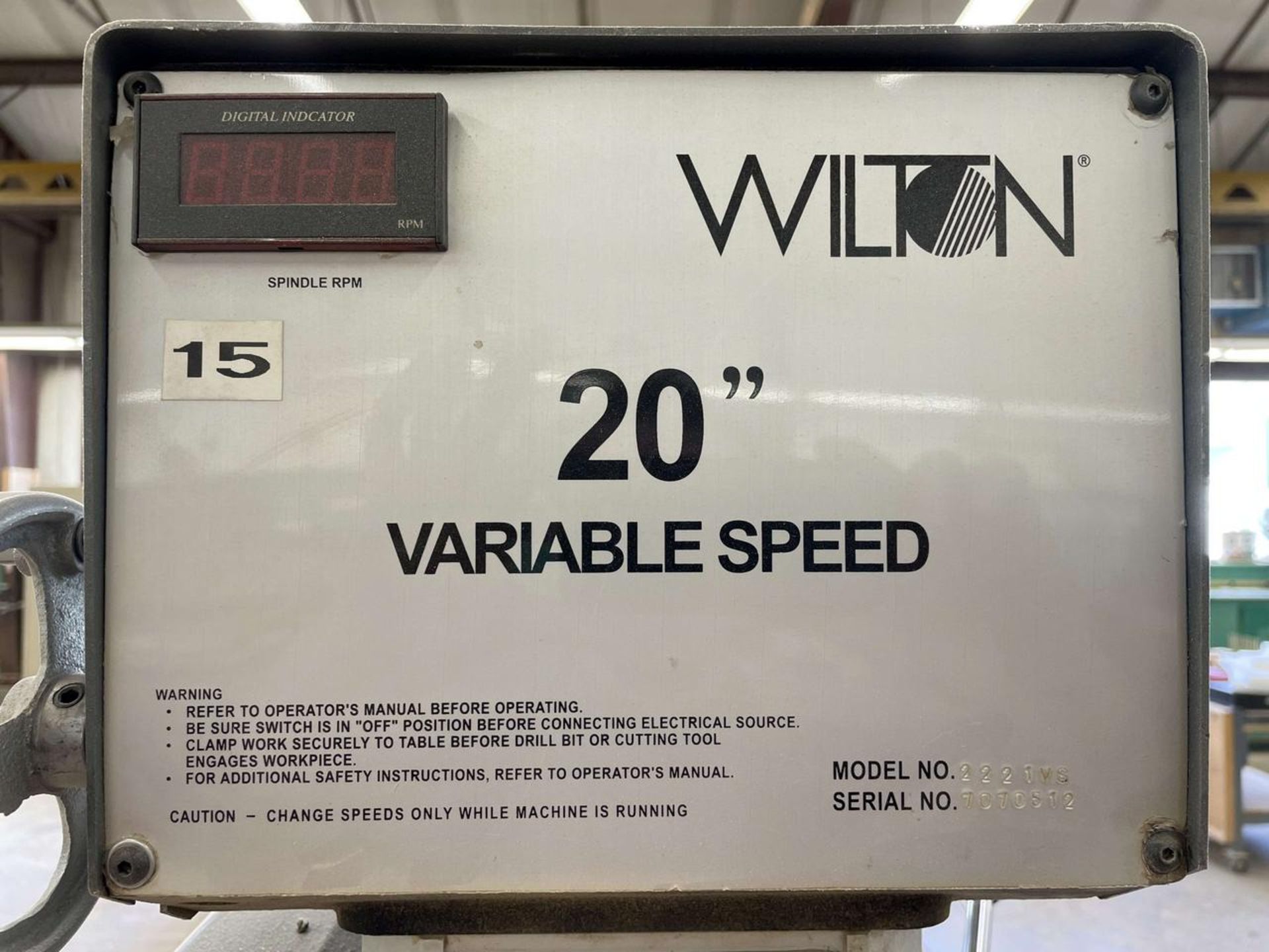 Wilton 2221VS 20" Variable Speed Floor Drill Press - Image 4 of 4