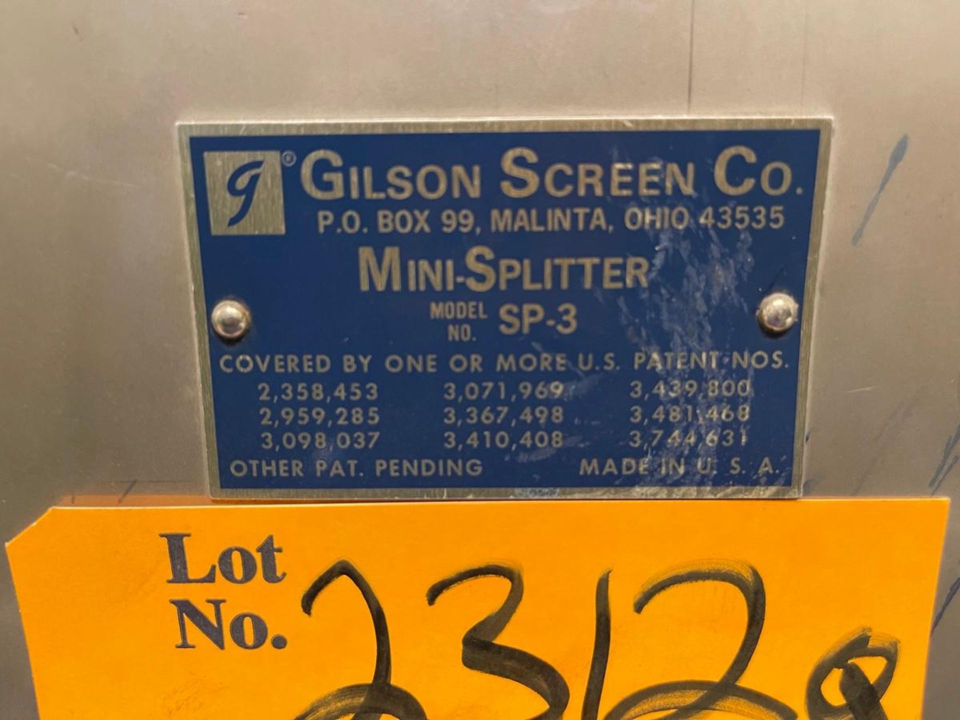 Gilson Screen Co. SP-3 Mini-Splitter - Image 3 of 3