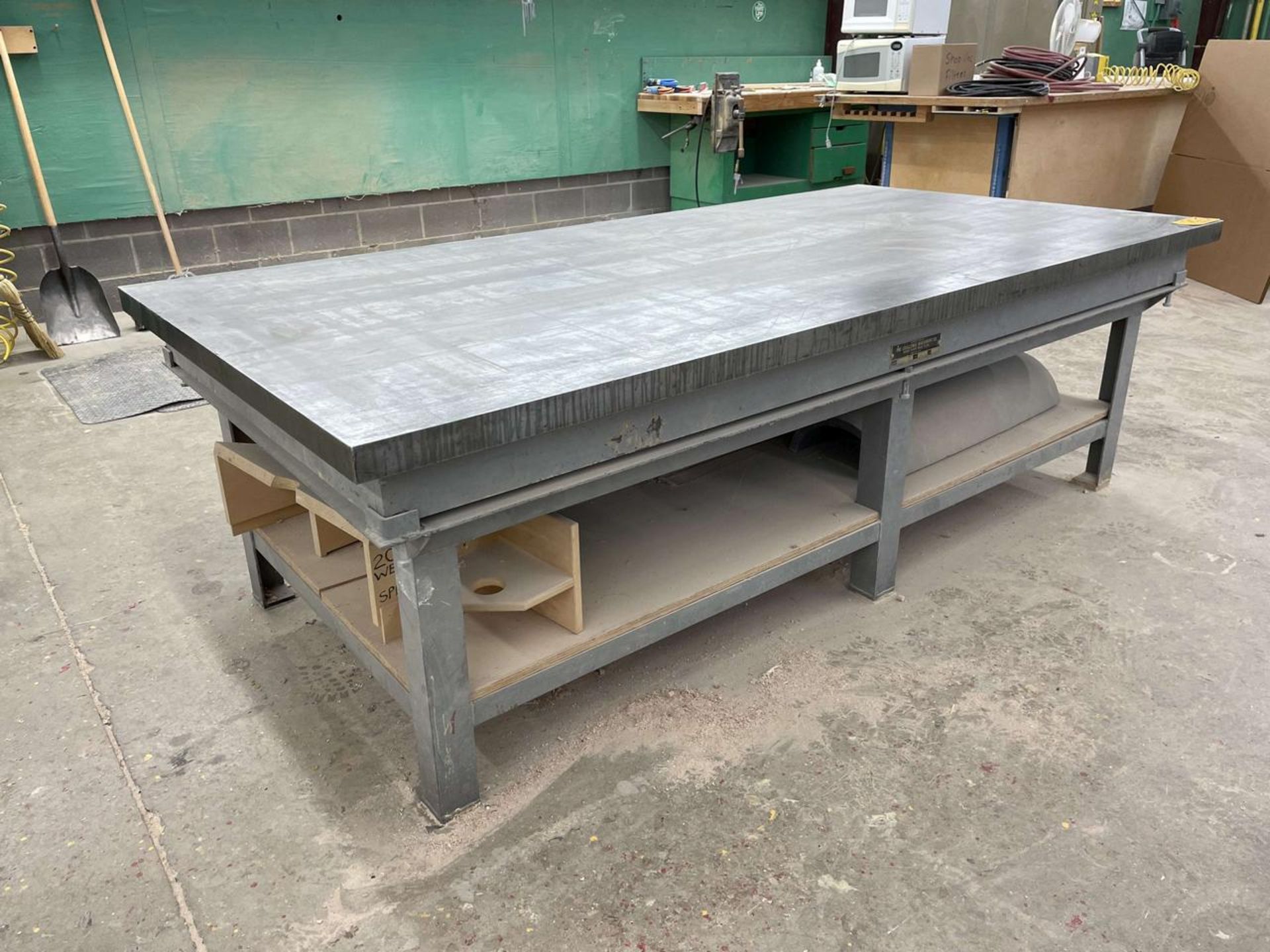 Challenge 4' x 8' x 2" Thick "Clamp Edge" Metal Table - Image 2 of 5