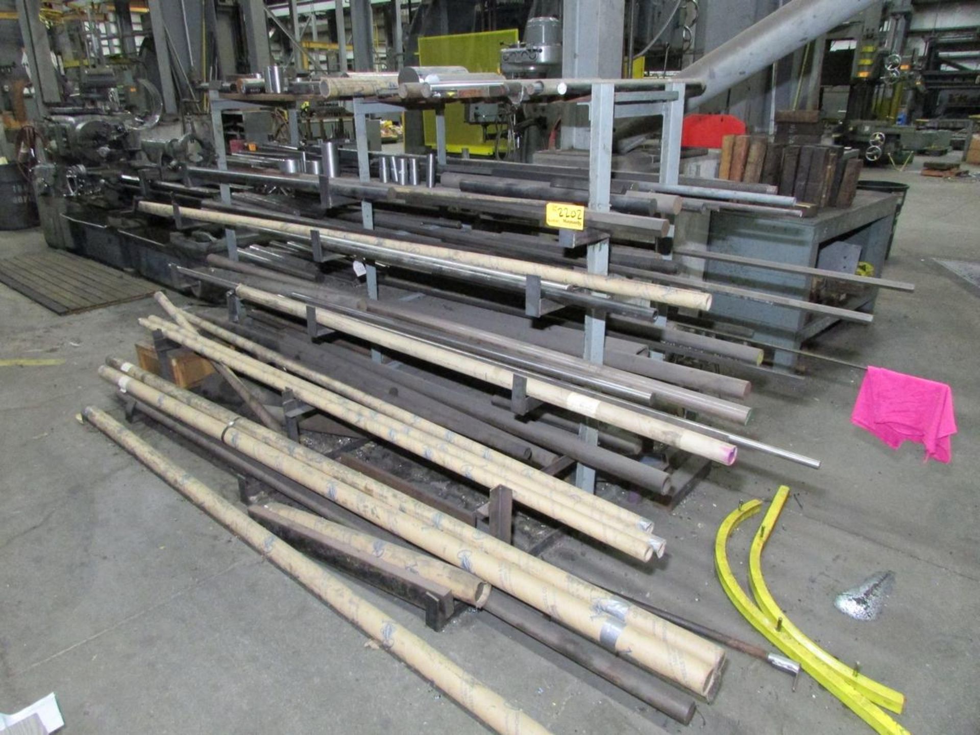 Lot of (2) Cantilever Racks w/ Material