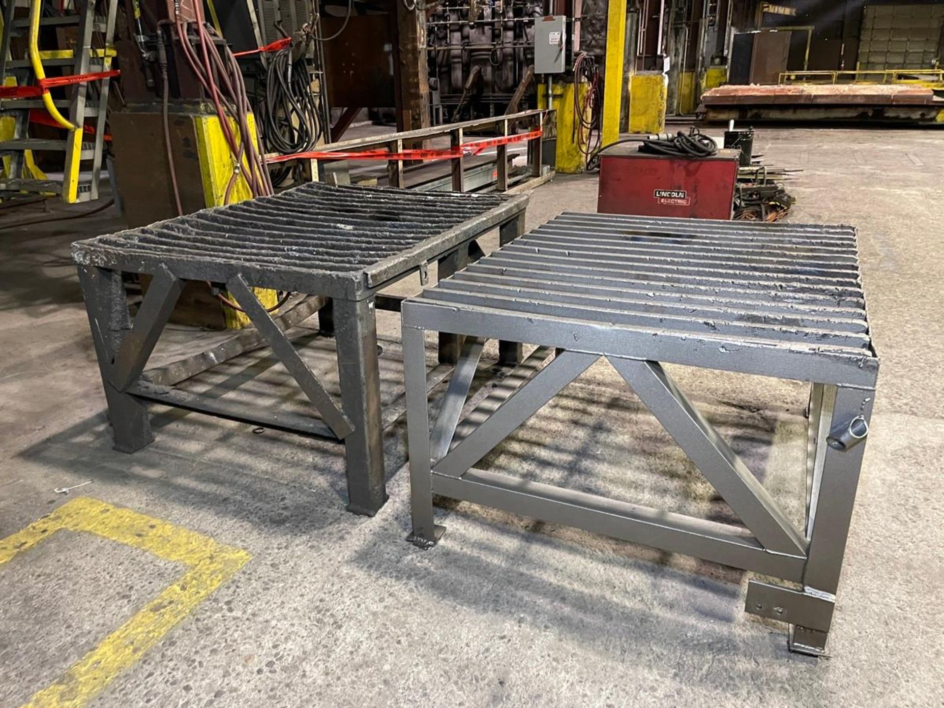 Lot of (2) 5'x4' Steel Welding Table - Image 3 of 3