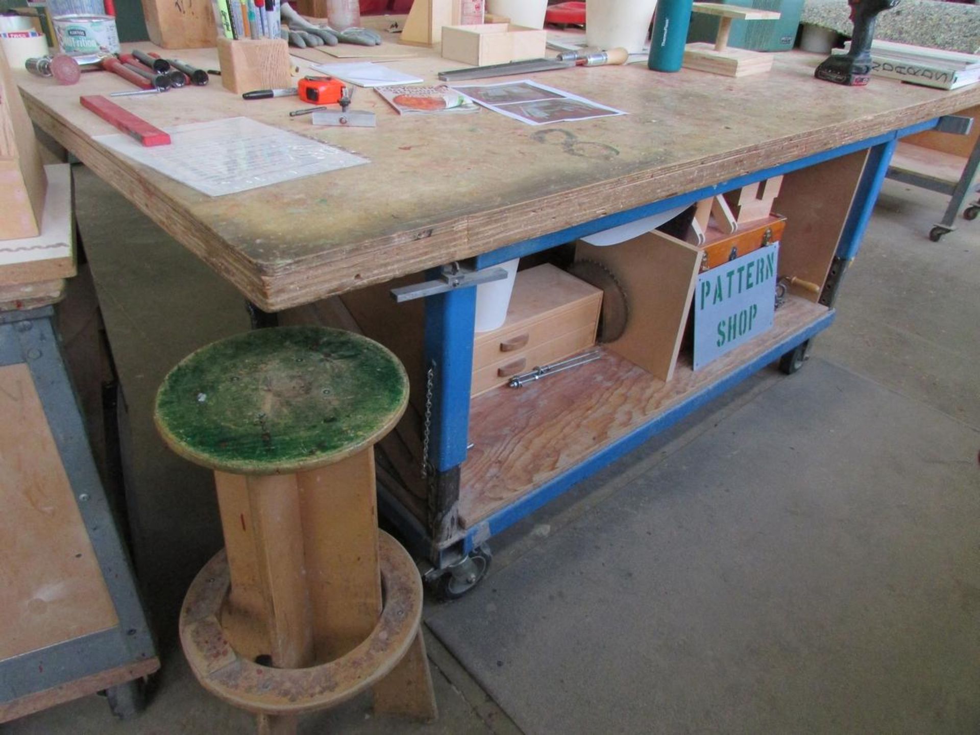 8' x 4' Woodtop Rolling Workbenches - Image 3 of 3
