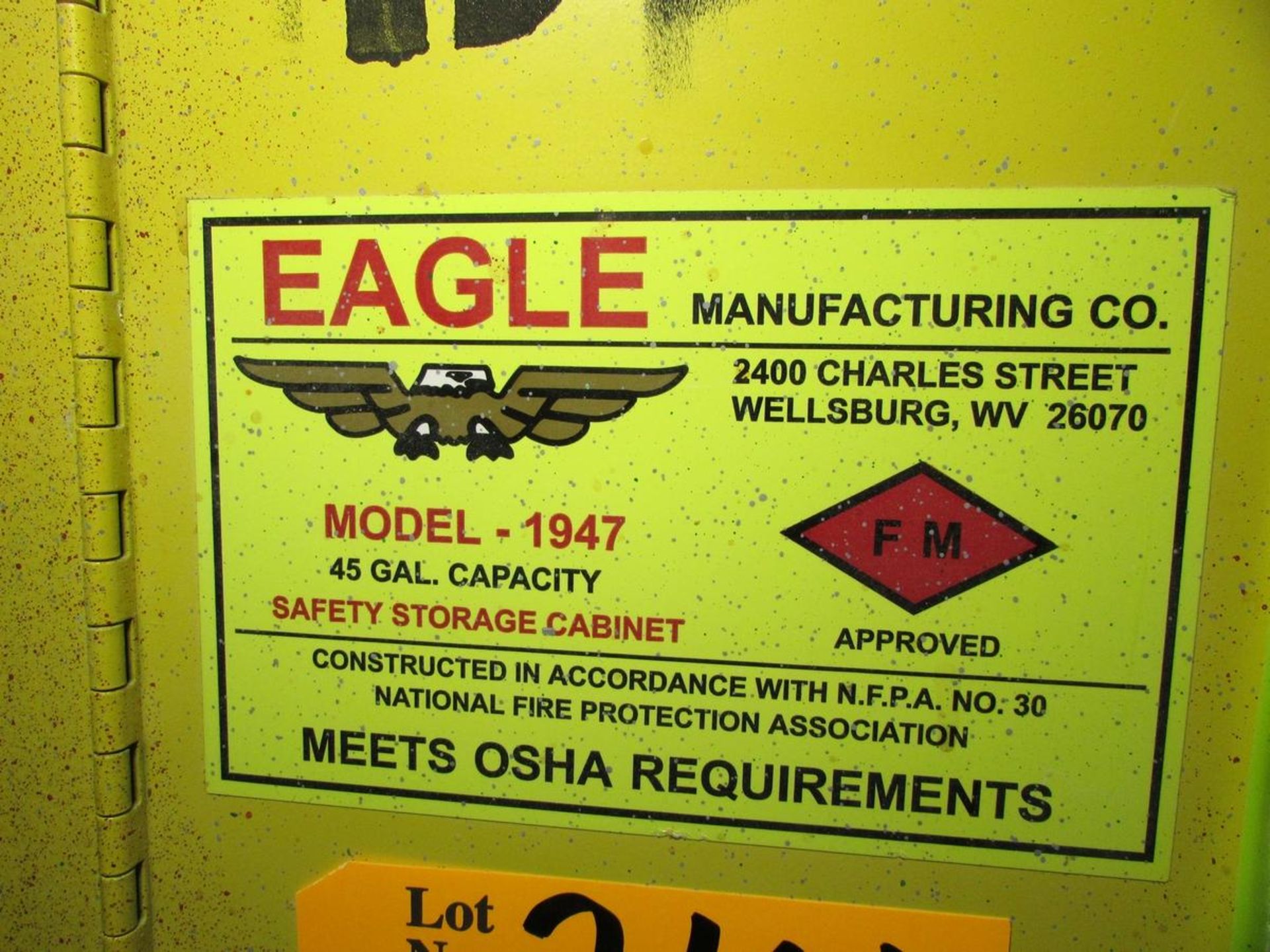 Eagle 1947 Safety Storage Cabinet (45 Gal. Capacity) - Image 4 of 4