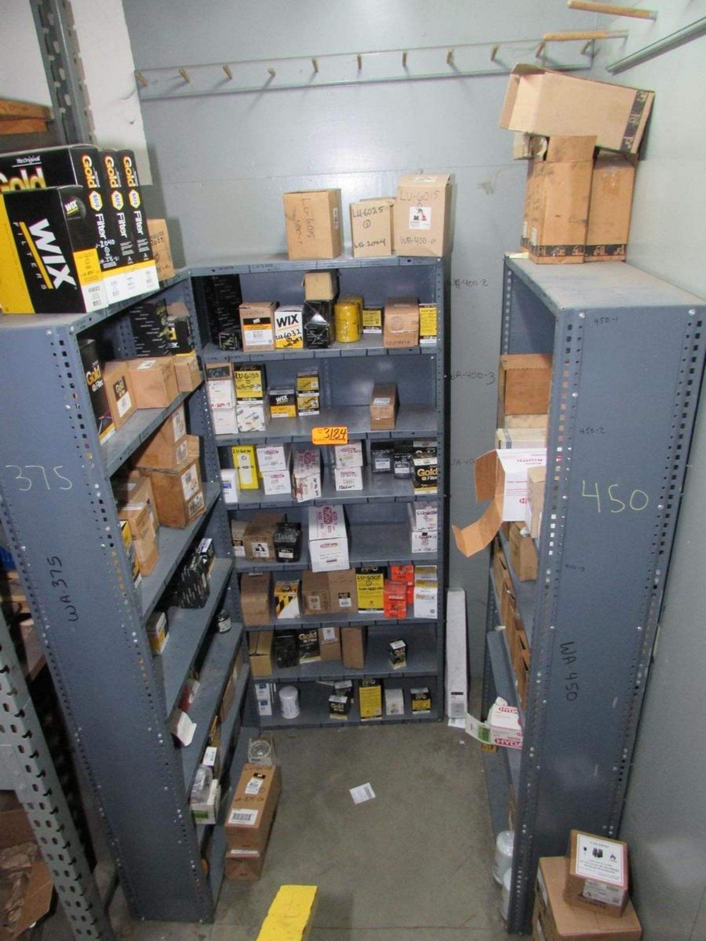 (3) Shelving Units w/ Contents