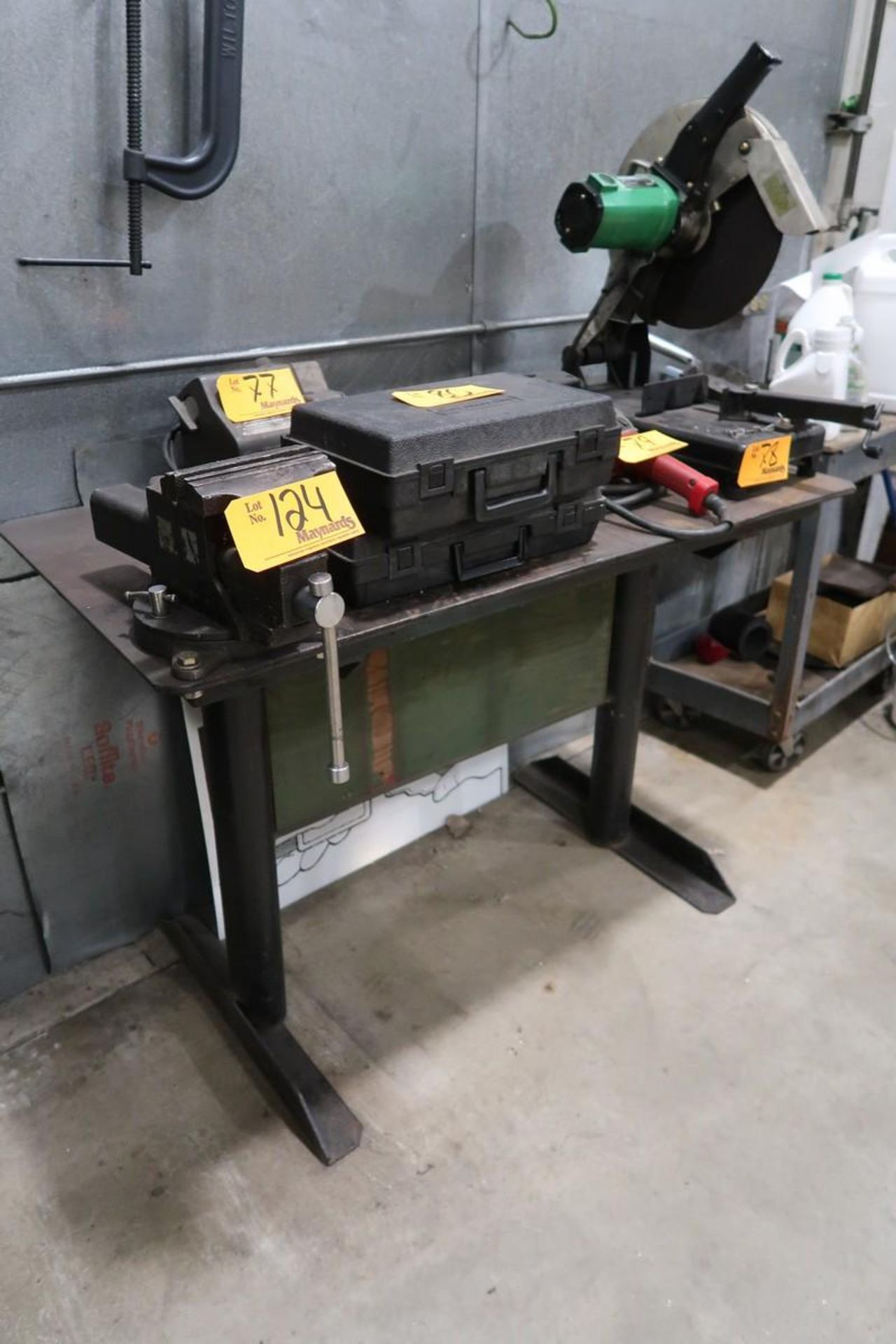Steel Table with 6" Bench Vise