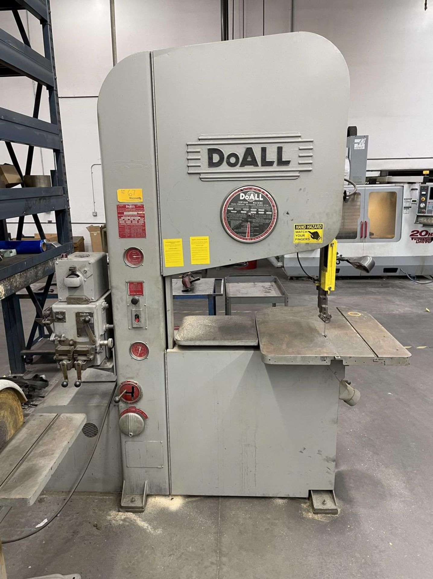 DoAll 36" Vertical Band Saw (Model ZW-3620) - Image 2 of 6
