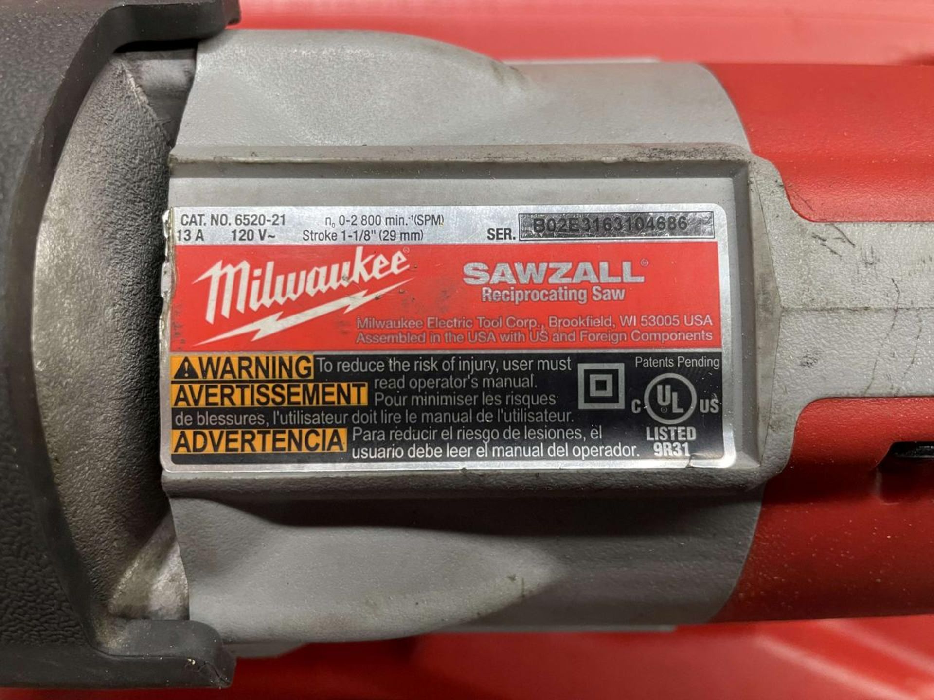 Milwaukee Sawzall Reciprocating Saw - Image 2 of 3
