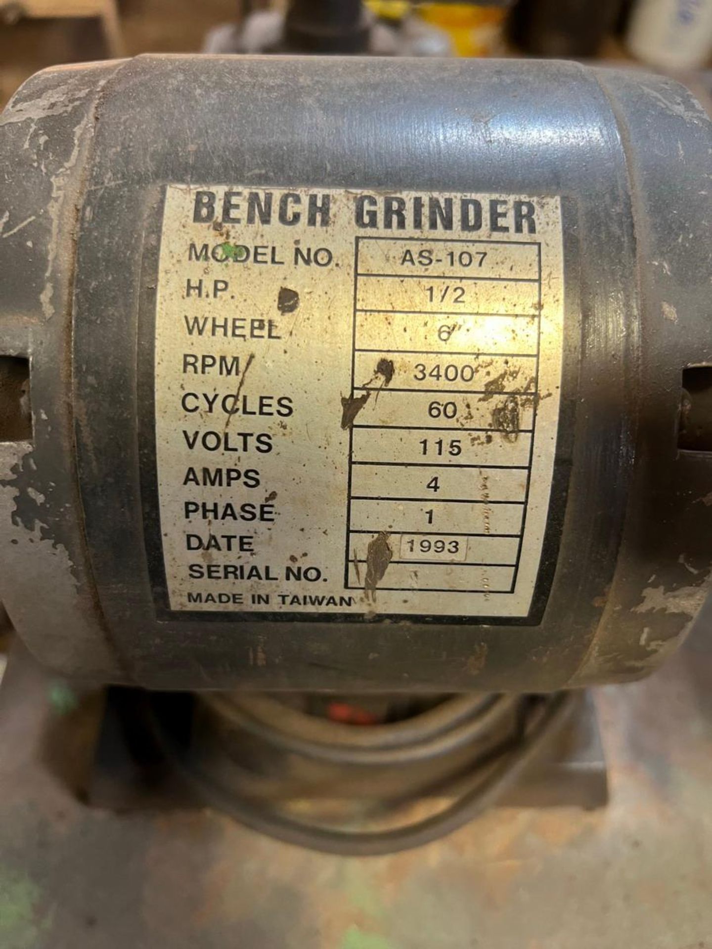 1993 AS-107 Bench grinder - Image 3 of 3