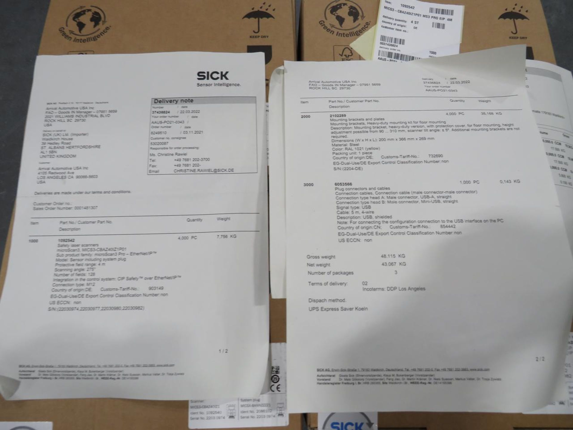 2021 SICK Box of MicroScan 3 Safety Laser Scanners - Image 12 of 12