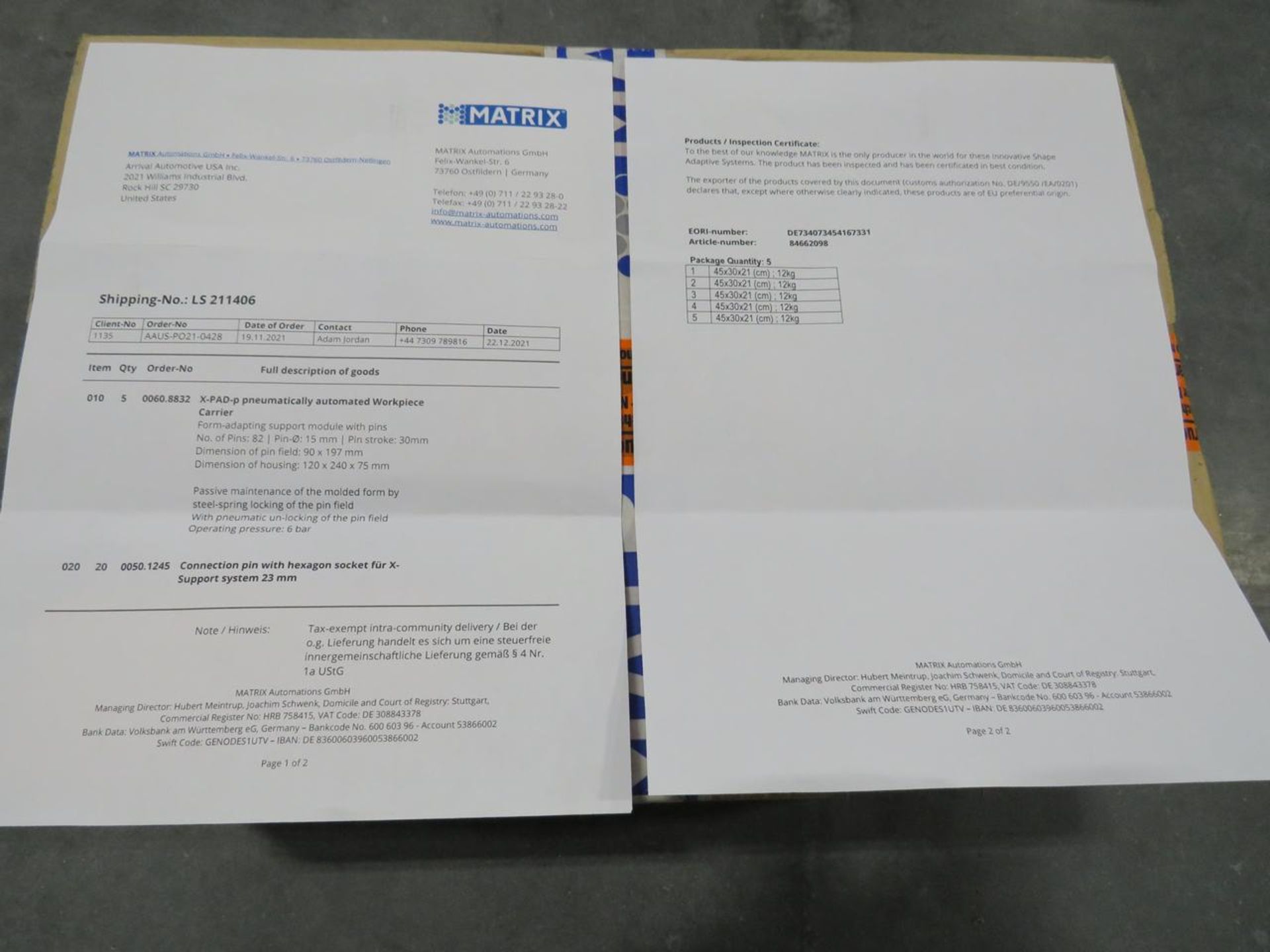 2021 Matrix X-PAD Form Adapting Module - Image 2 of 3