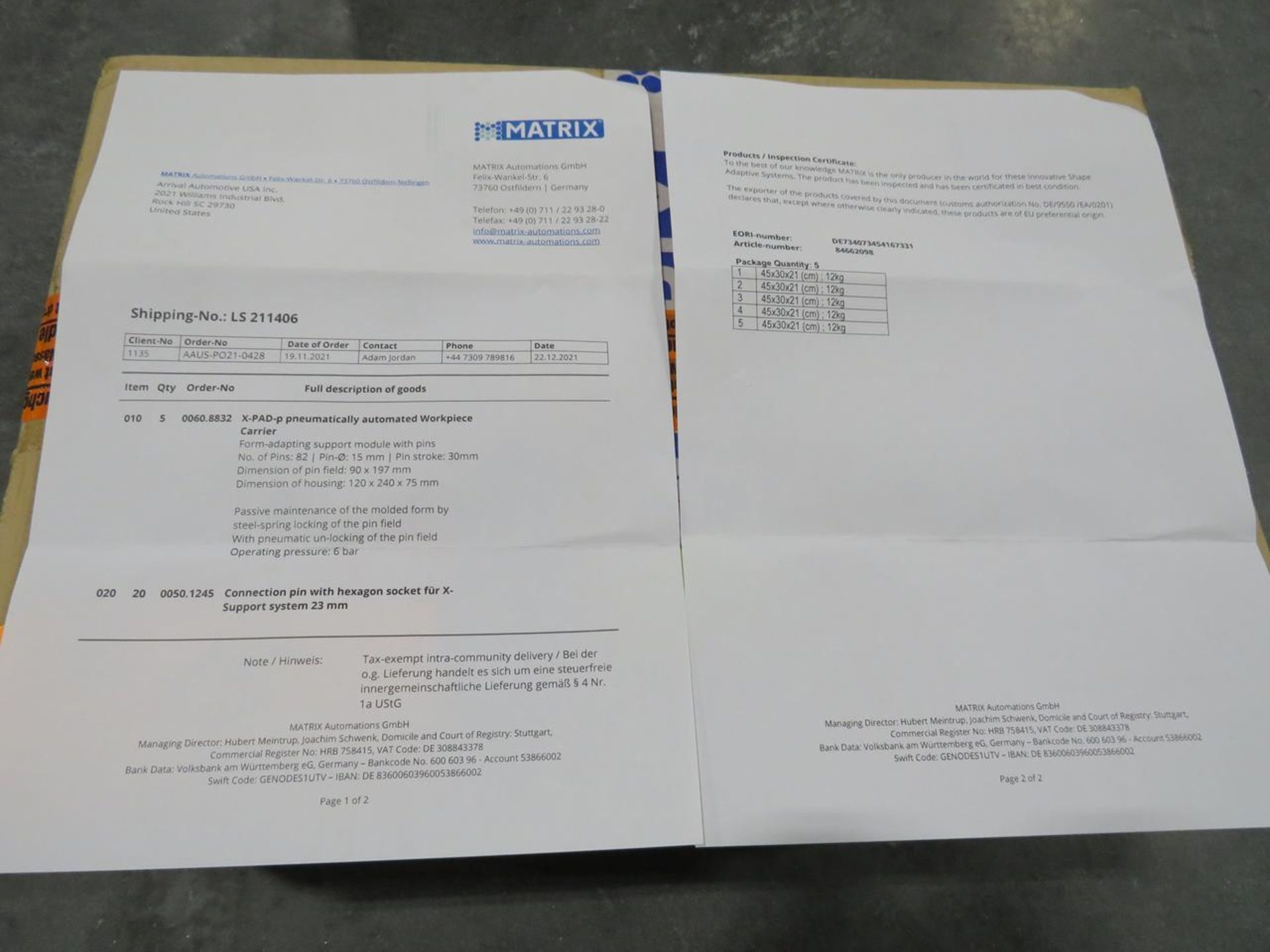 2021 Matrix X-PAD Form Adapting Module - Image 2 of 3