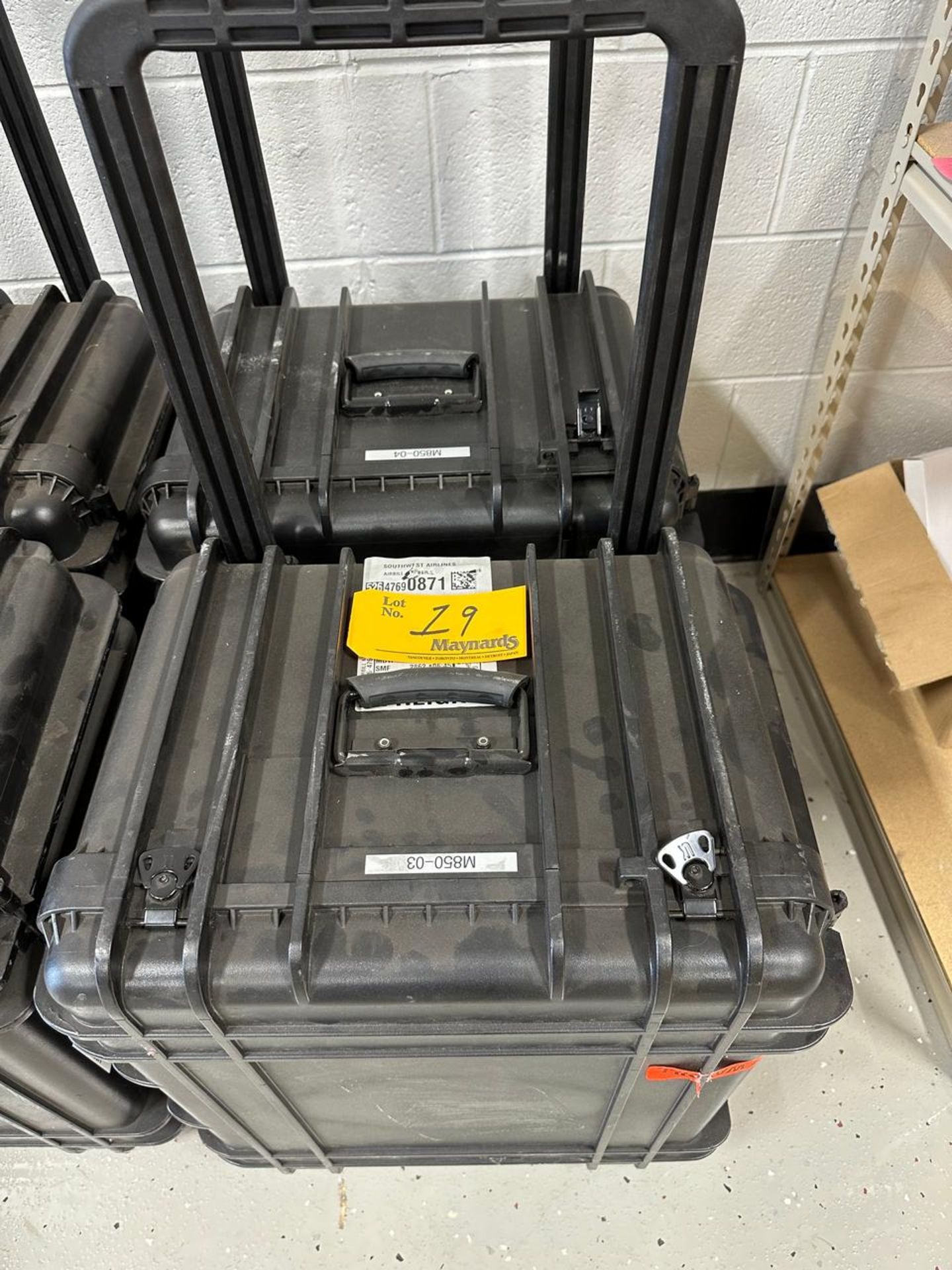 (2) Hard Plastic Rolling Cases