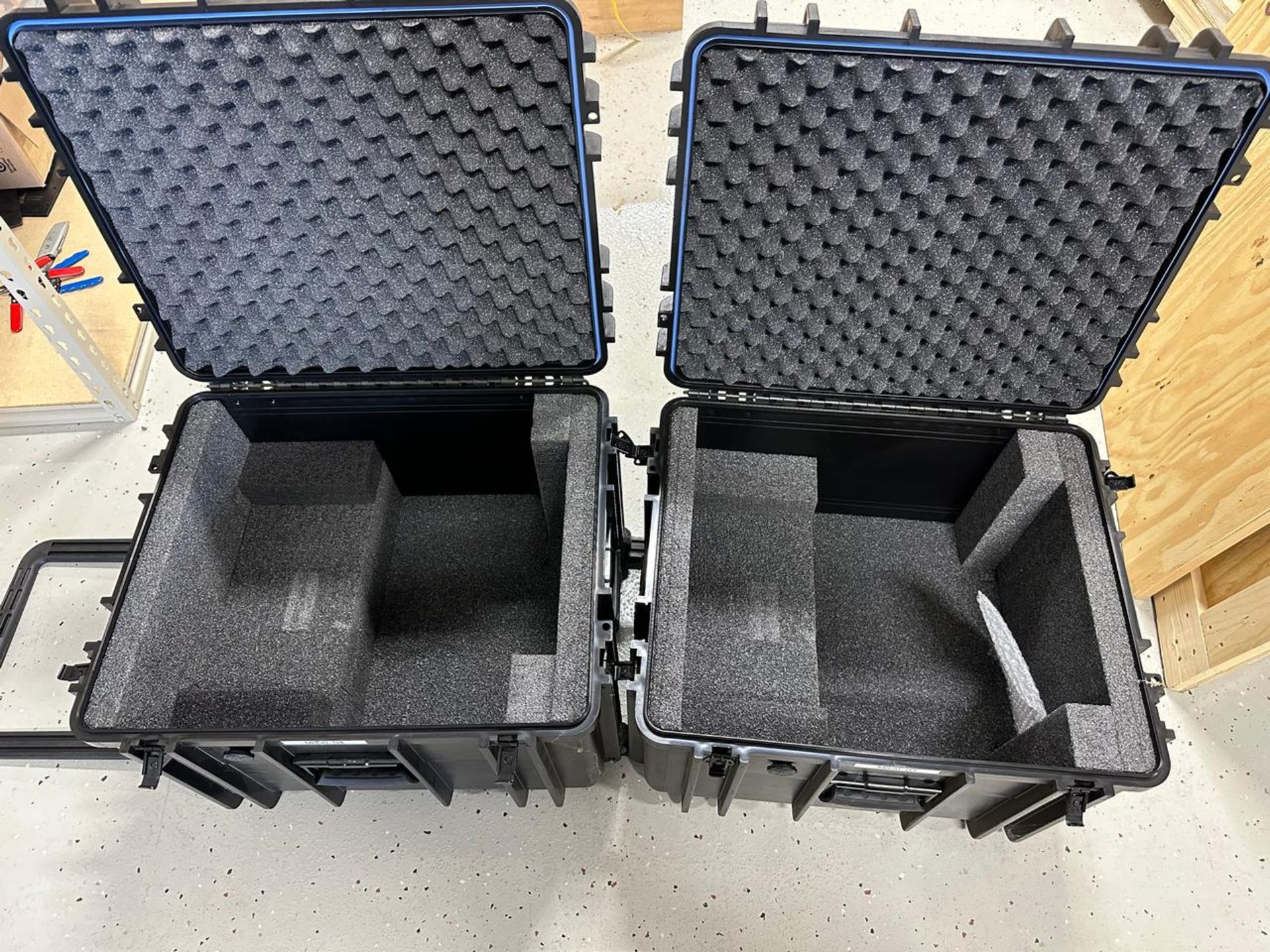 (2) Hard Plastic Rolling Cases - Image 3 of 3