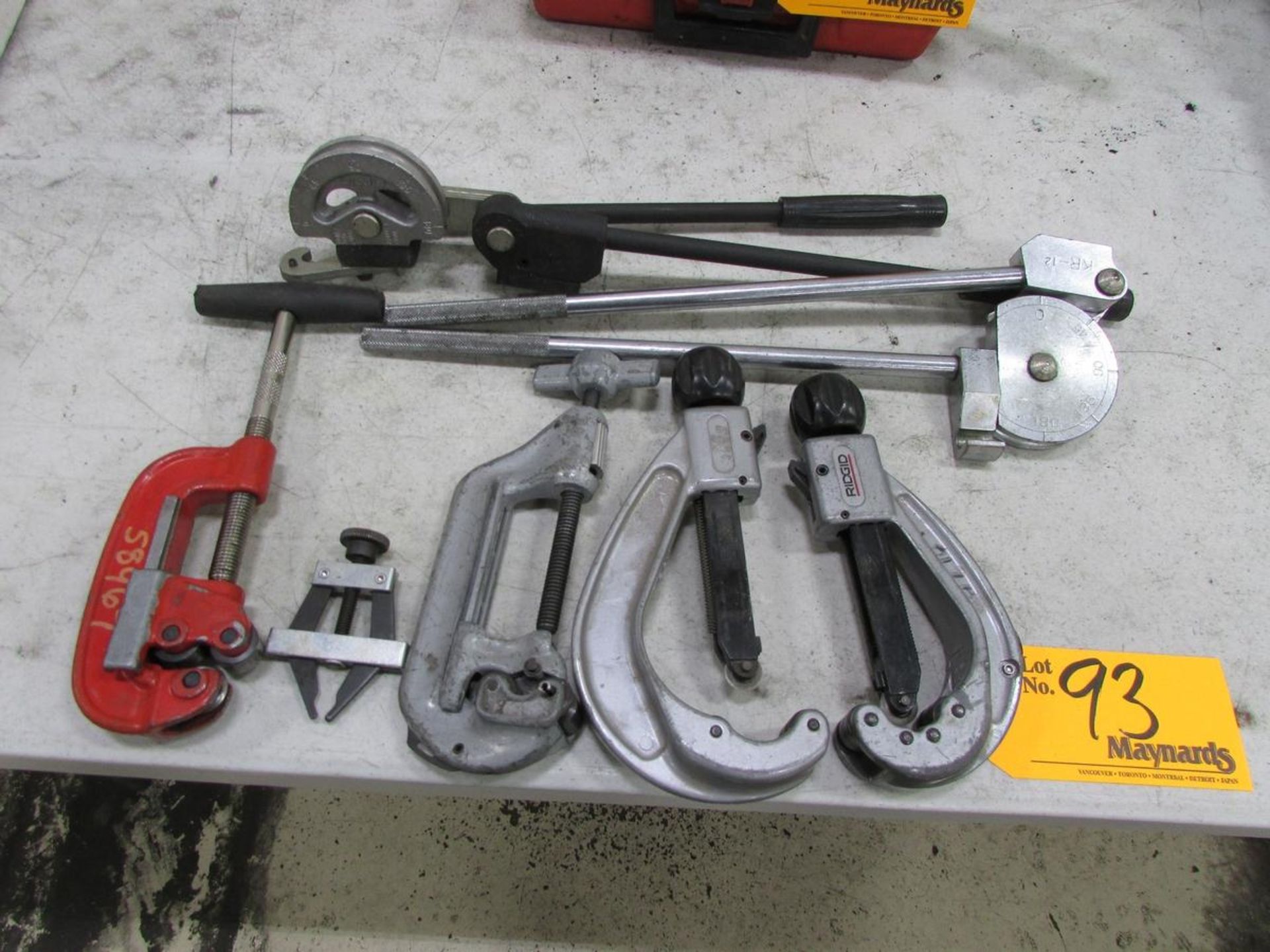 Lot of Tube Benders and Pipe Cutters