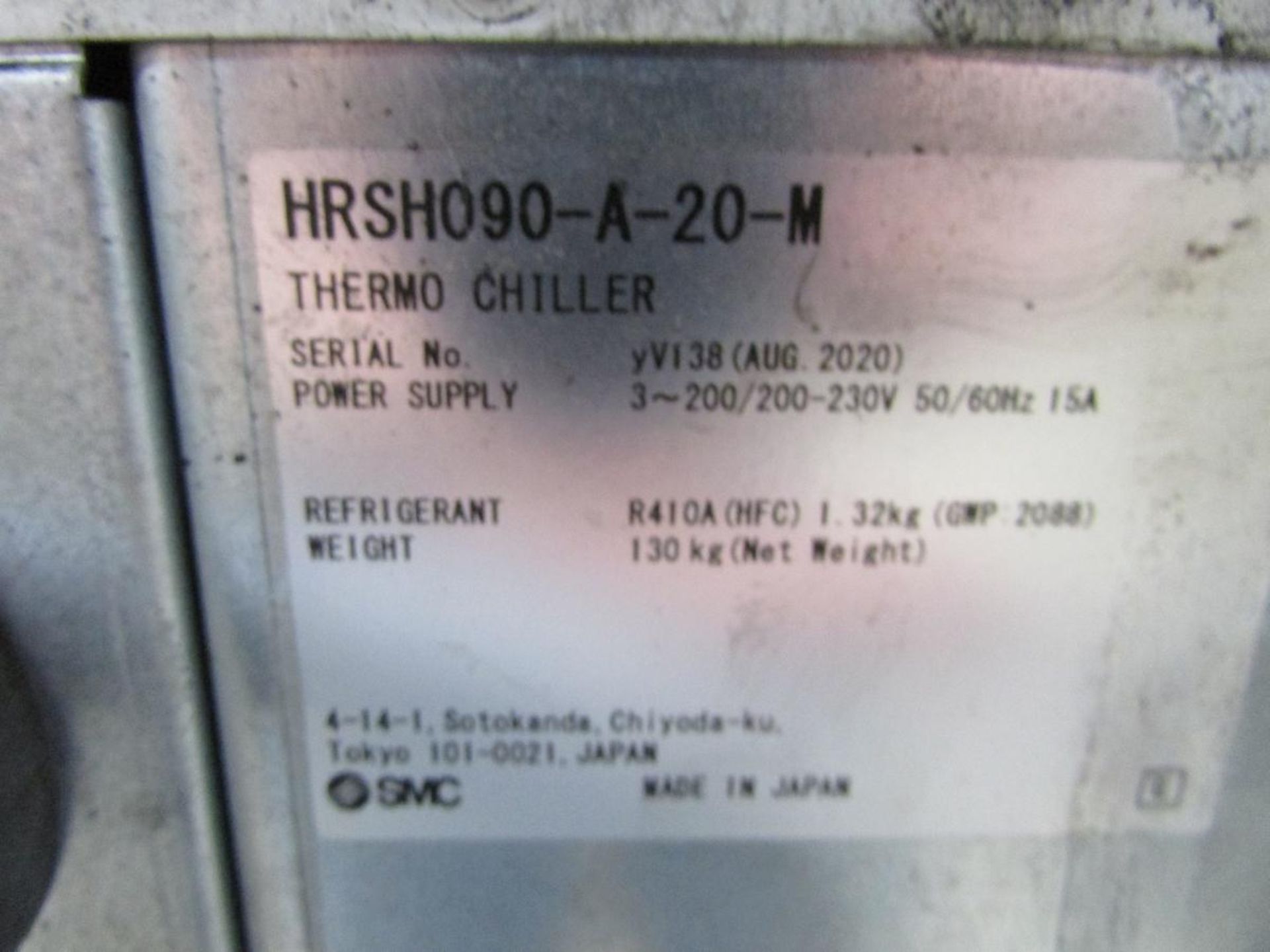 2020 SMC HRSH090-A-20-M Thermo Chiller - Image 6 of 6