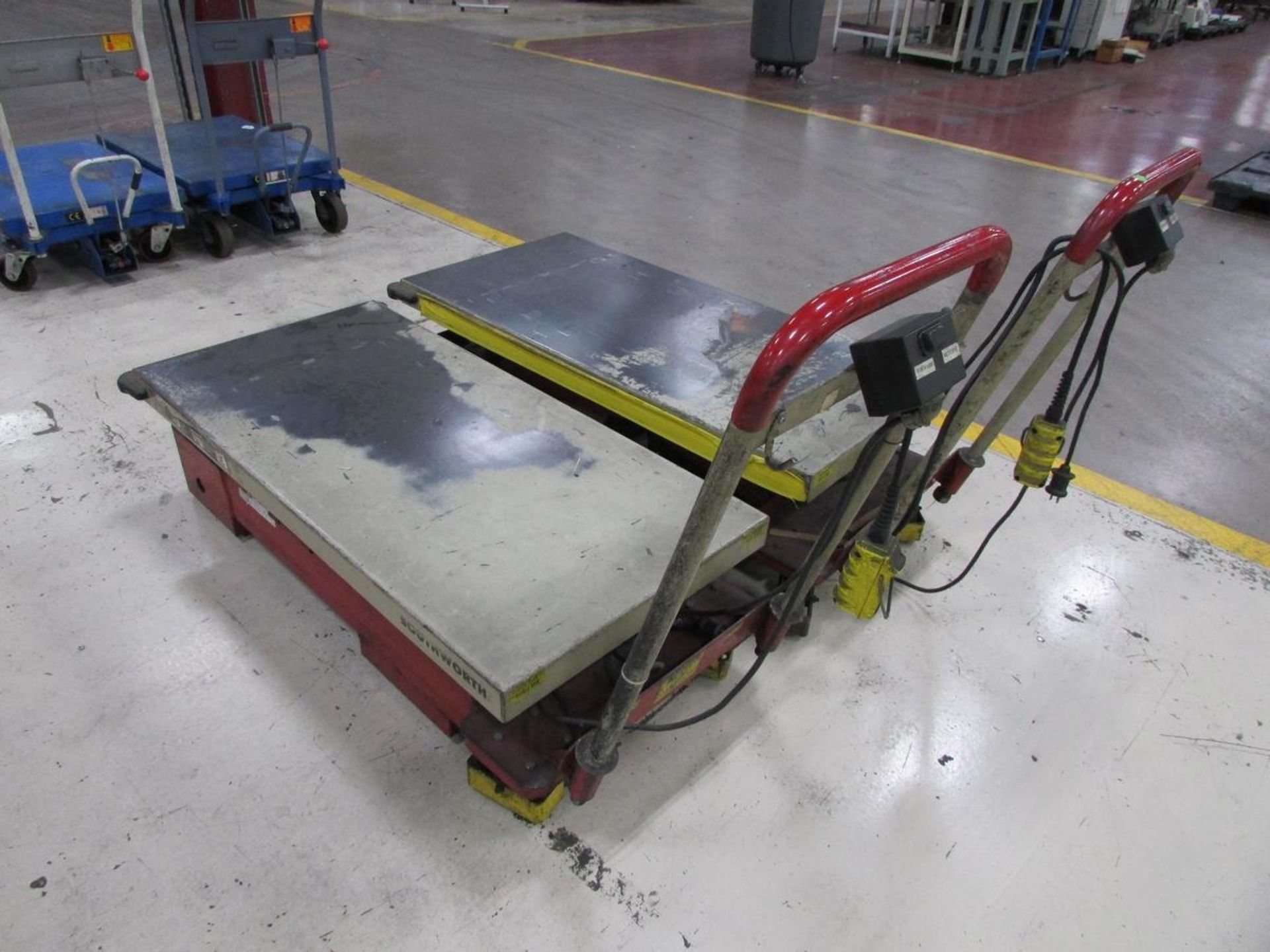 Southworth (2) 550Lb. 50"x24" Electric Hydraulic Scissor Lift Carts - Image 3 of 3