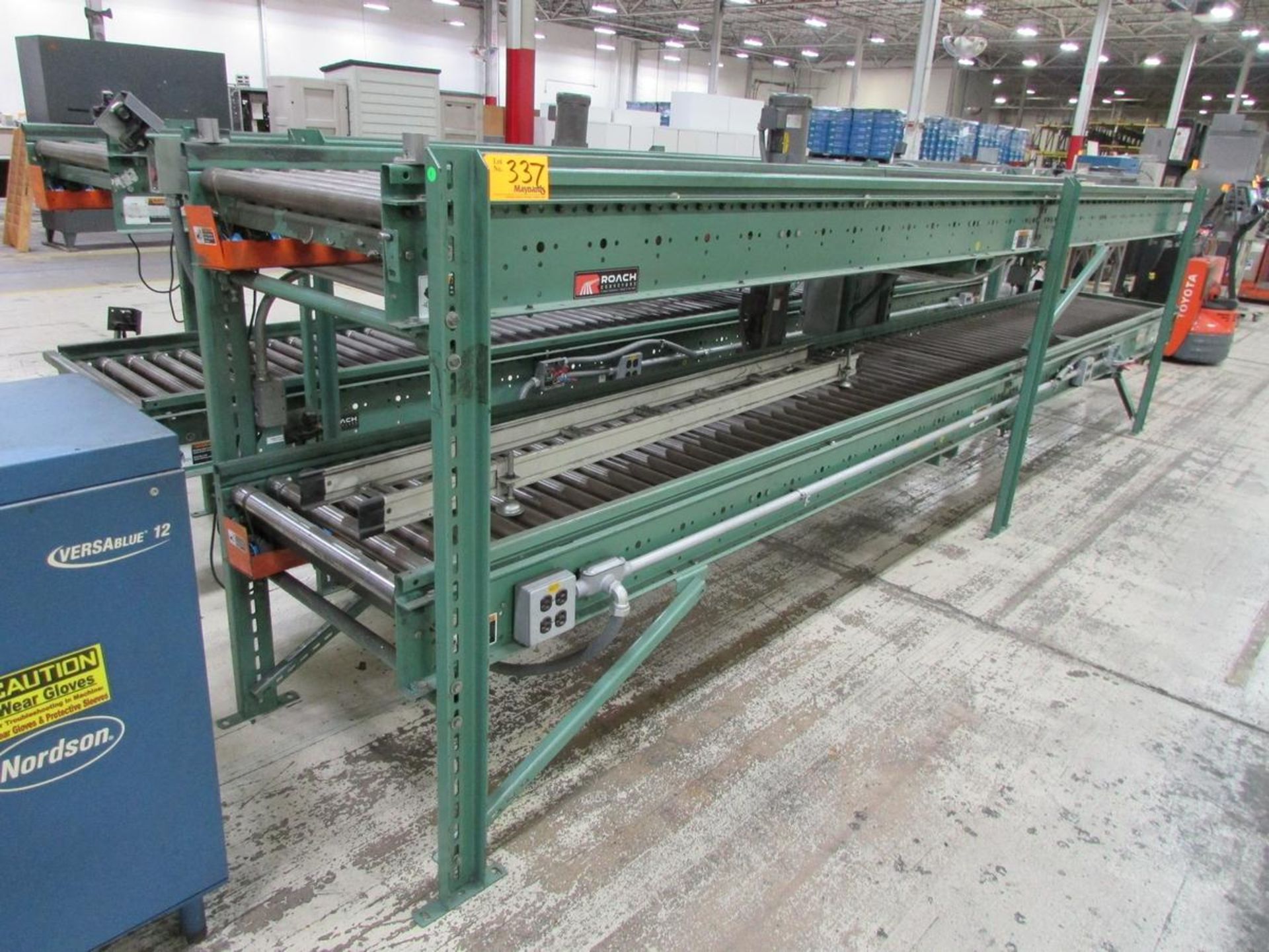 Roach Conveyors (2) 17'x2' Double Deck Powered Roller Conveyor Sections - Image 3 of 6