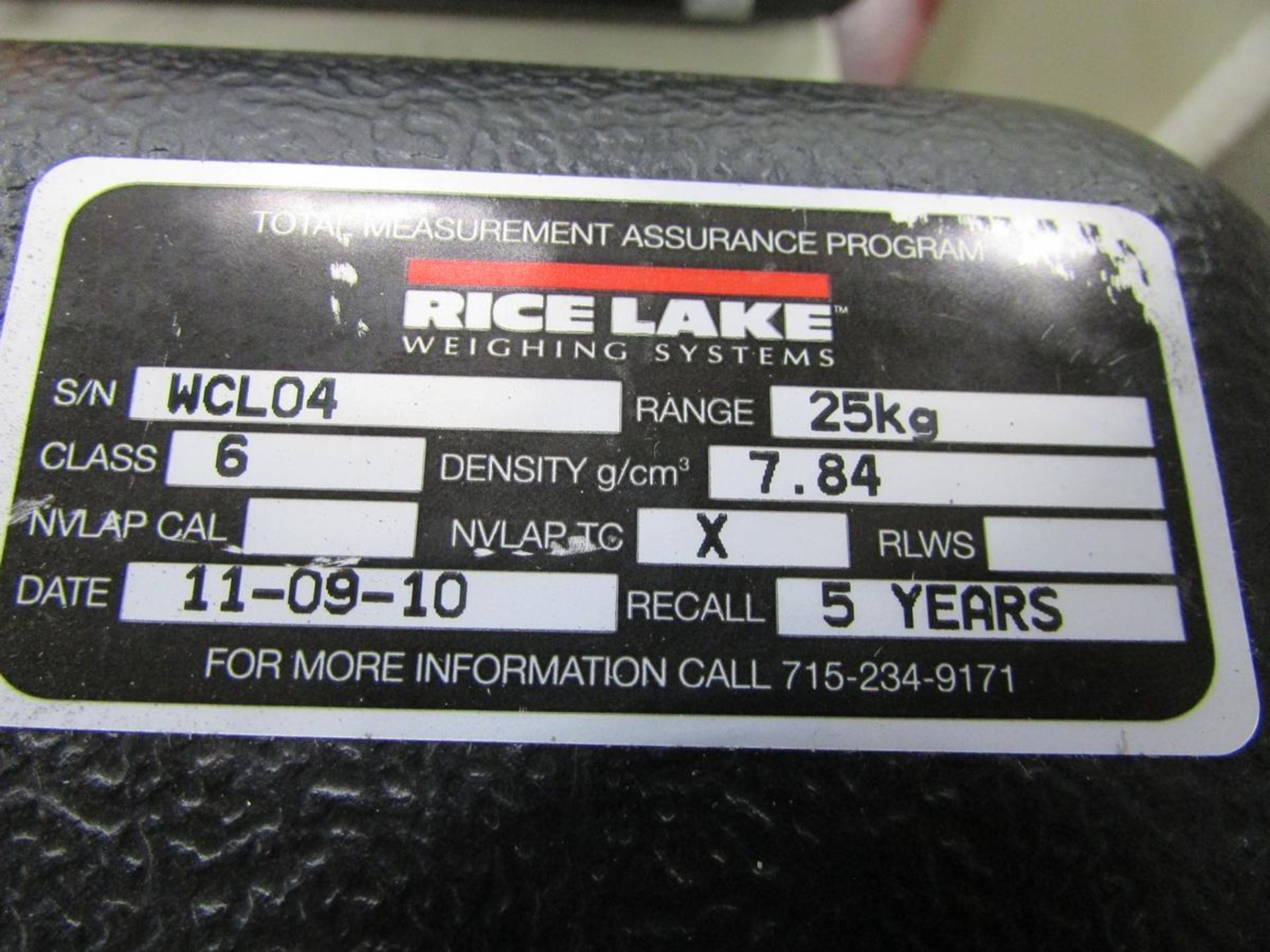 Rice Lake 25kg Calibration Weight - Image 3 of 3