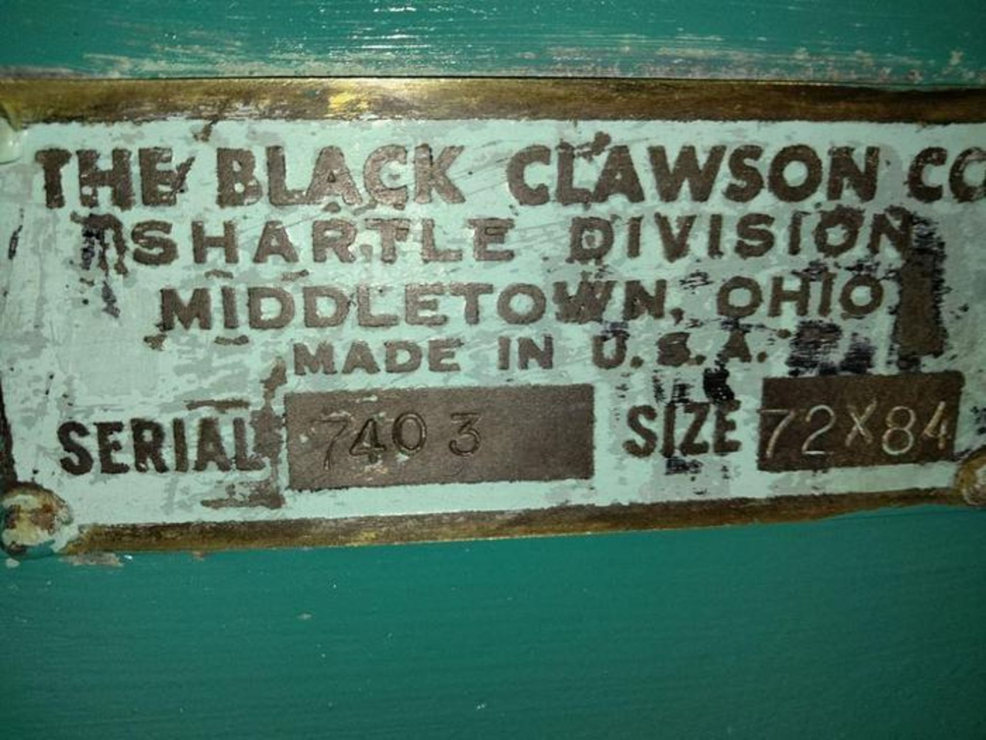 BLACK CLAWSON SIZE 72 DIA. X 84 WIDE PAPER ROLL SPLITTER - Image 4 of 5