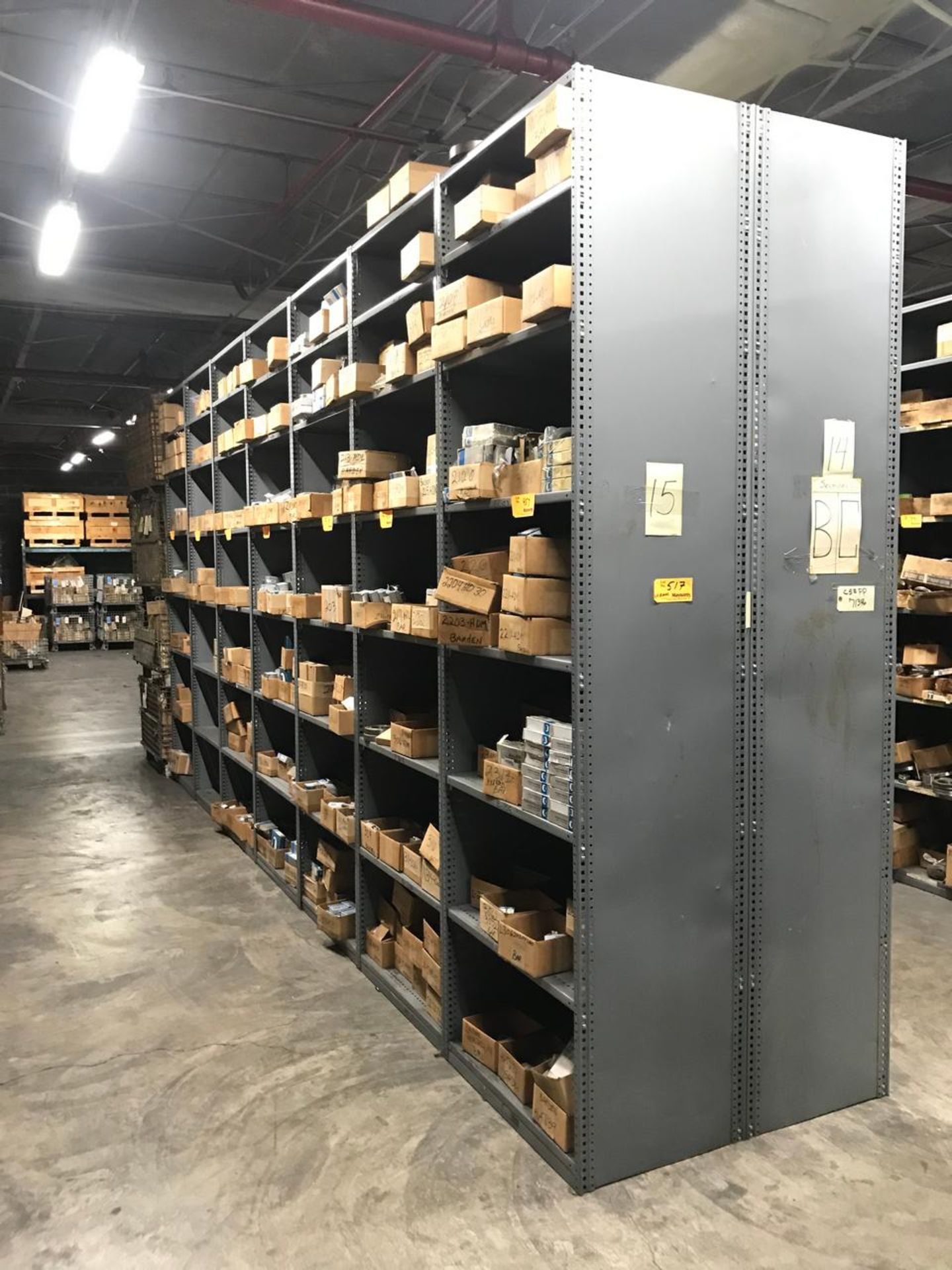 Lot of (14) Sections Heavy Duty Steel Storage Shelves - Image 2 of 3