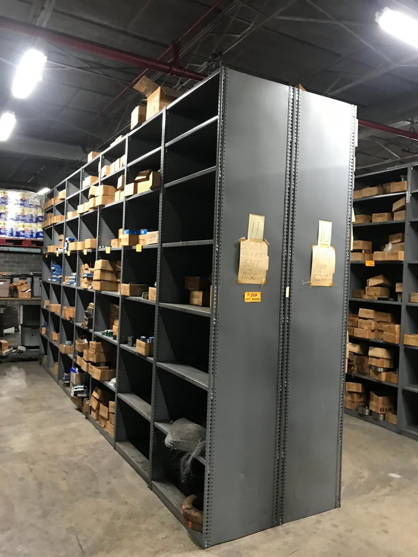 Lot of (14) Sections Heavy Duty Steel Storage Shelves - Image 2 of 3