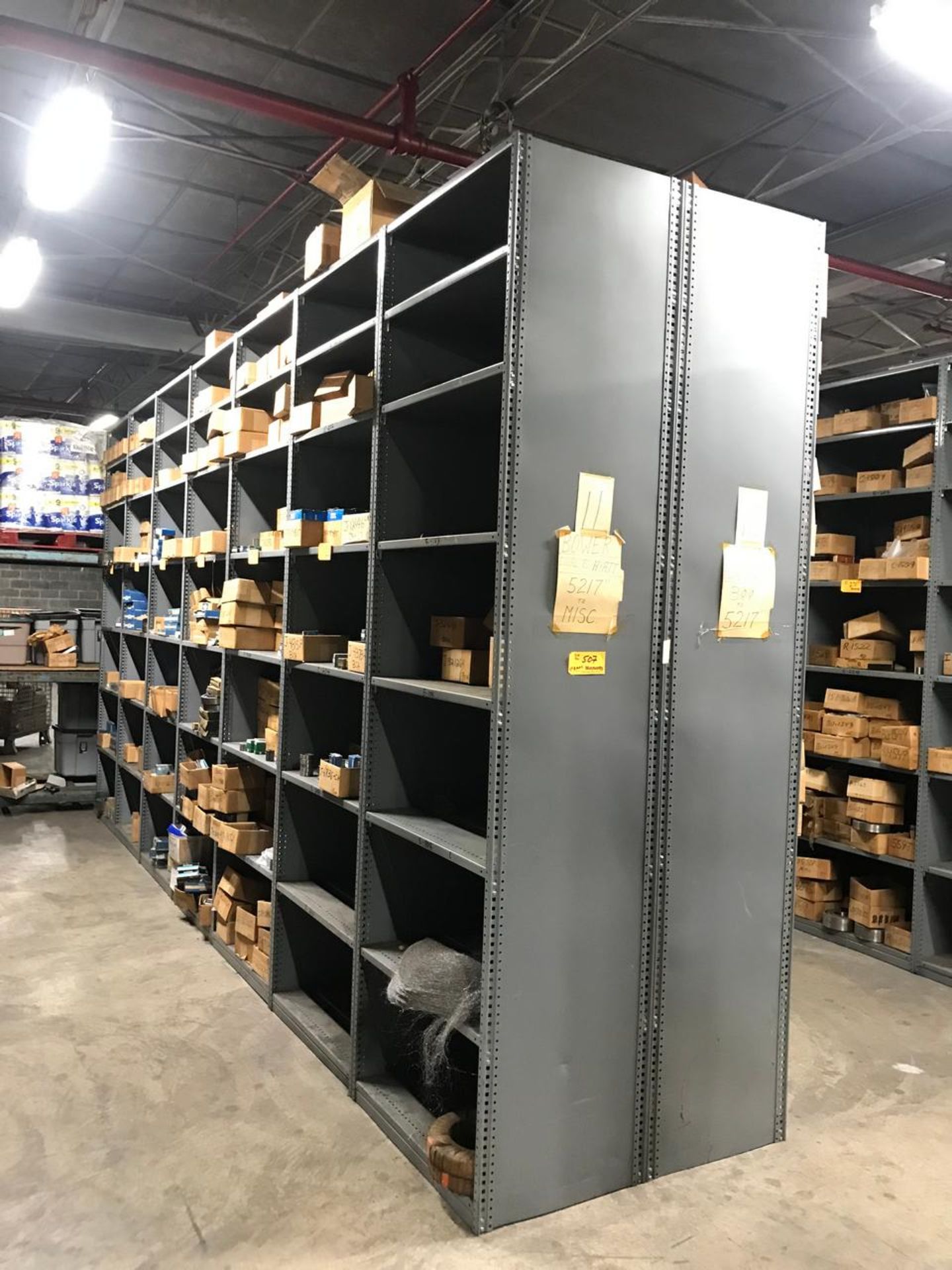 Lot of (14) Sections Heavy Duty Steel Storage Shelves - Image 3 of 3