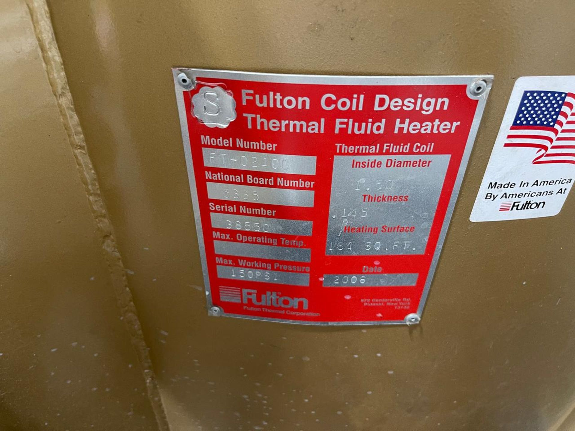 FULTON FLUID BOILER MODEL FT-02400 - Image 6 of 14