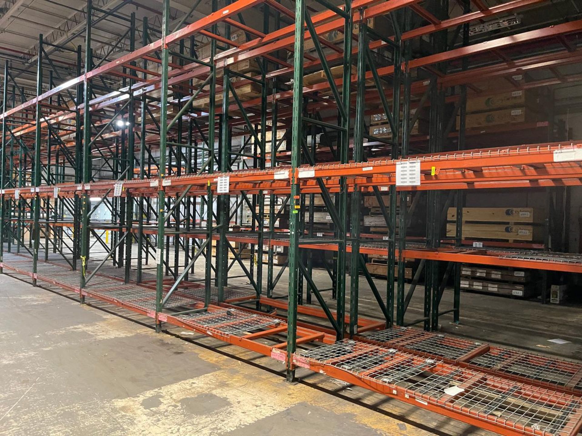 LOT OF (77) SECTIONS OF PALLET RACKING