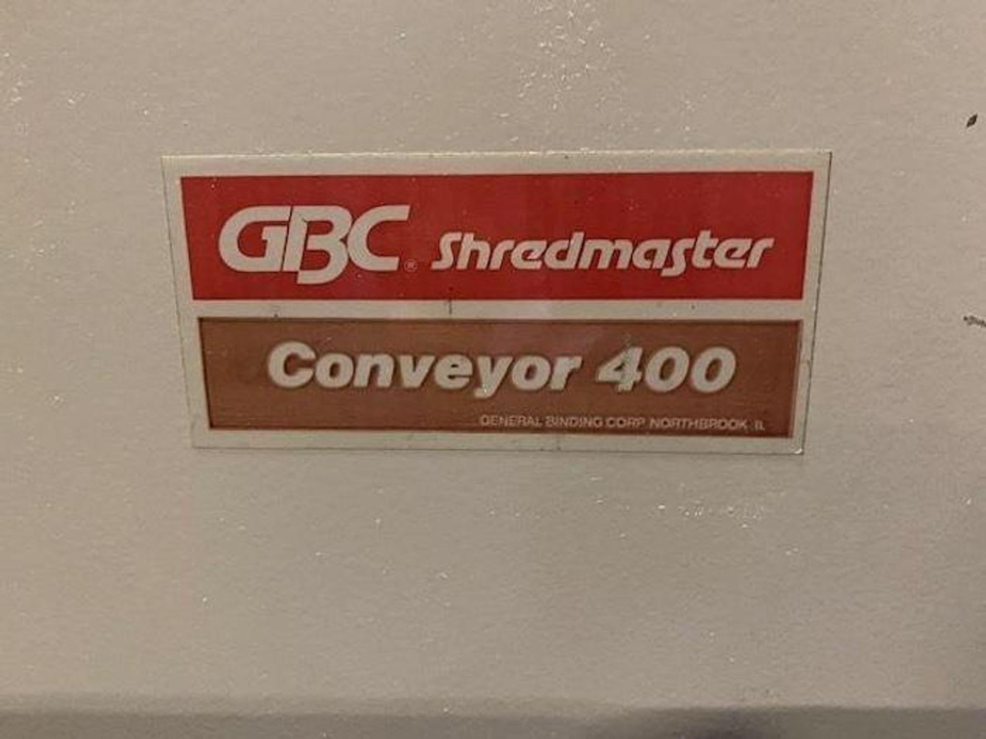 GBC SHREDMASTER /CONVEYOR 400 - Image 5 of 7
