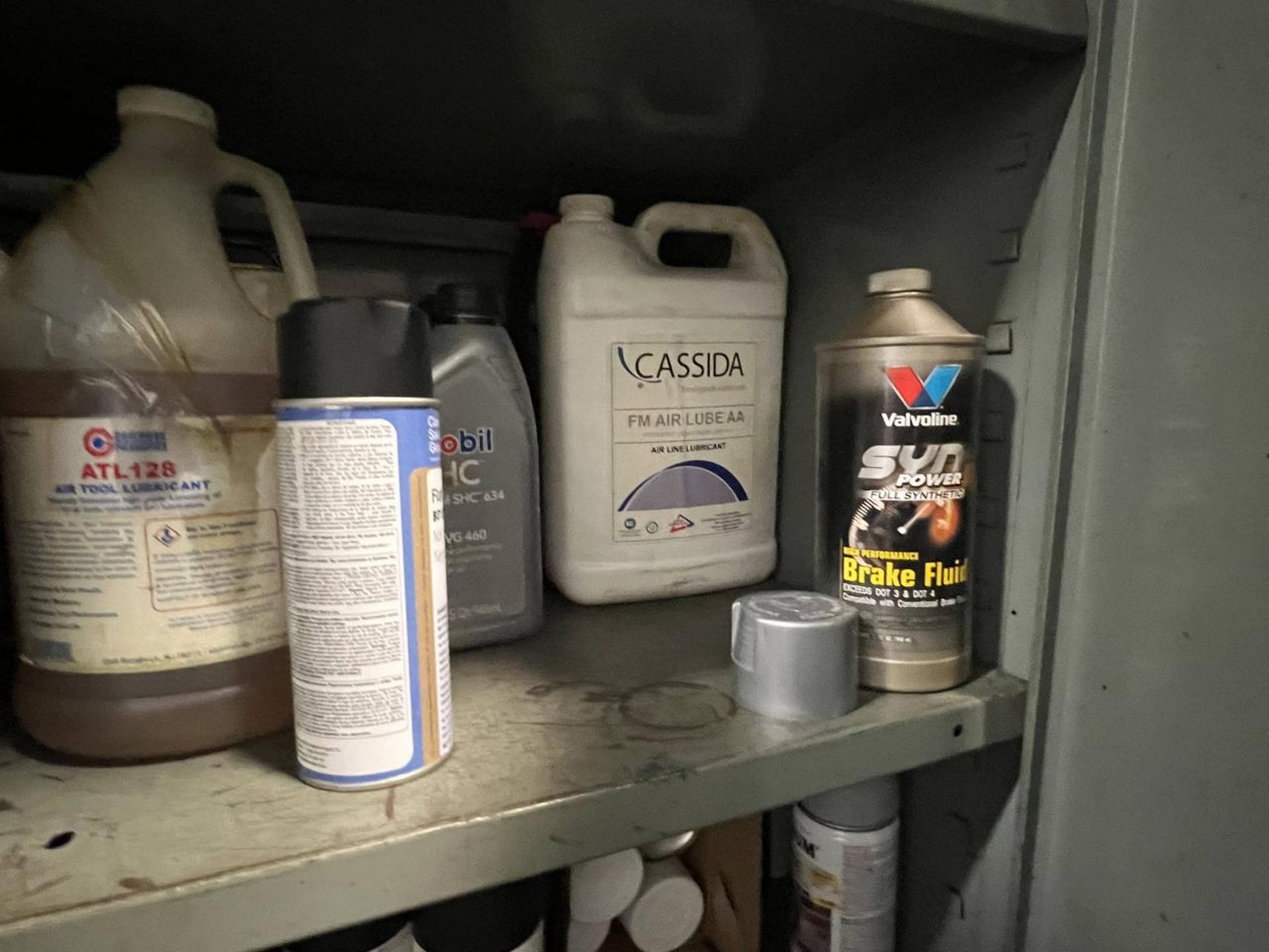 CABINET WITH CONTENTS OF OIL AND CLEANING MATERIAL - Image 3 of 6