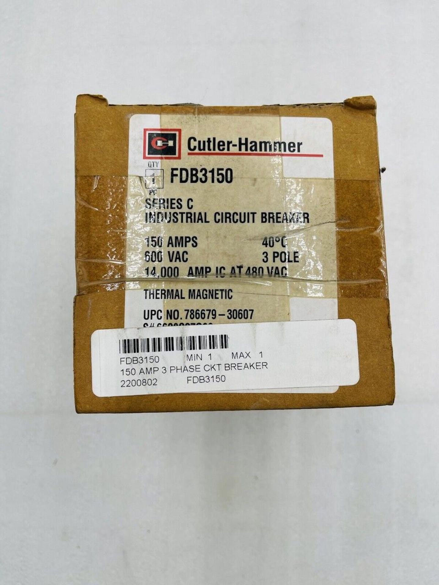 CUTLER-HAMMER CIRCUIT BREAKER FDB3150 - Image 2 of 2