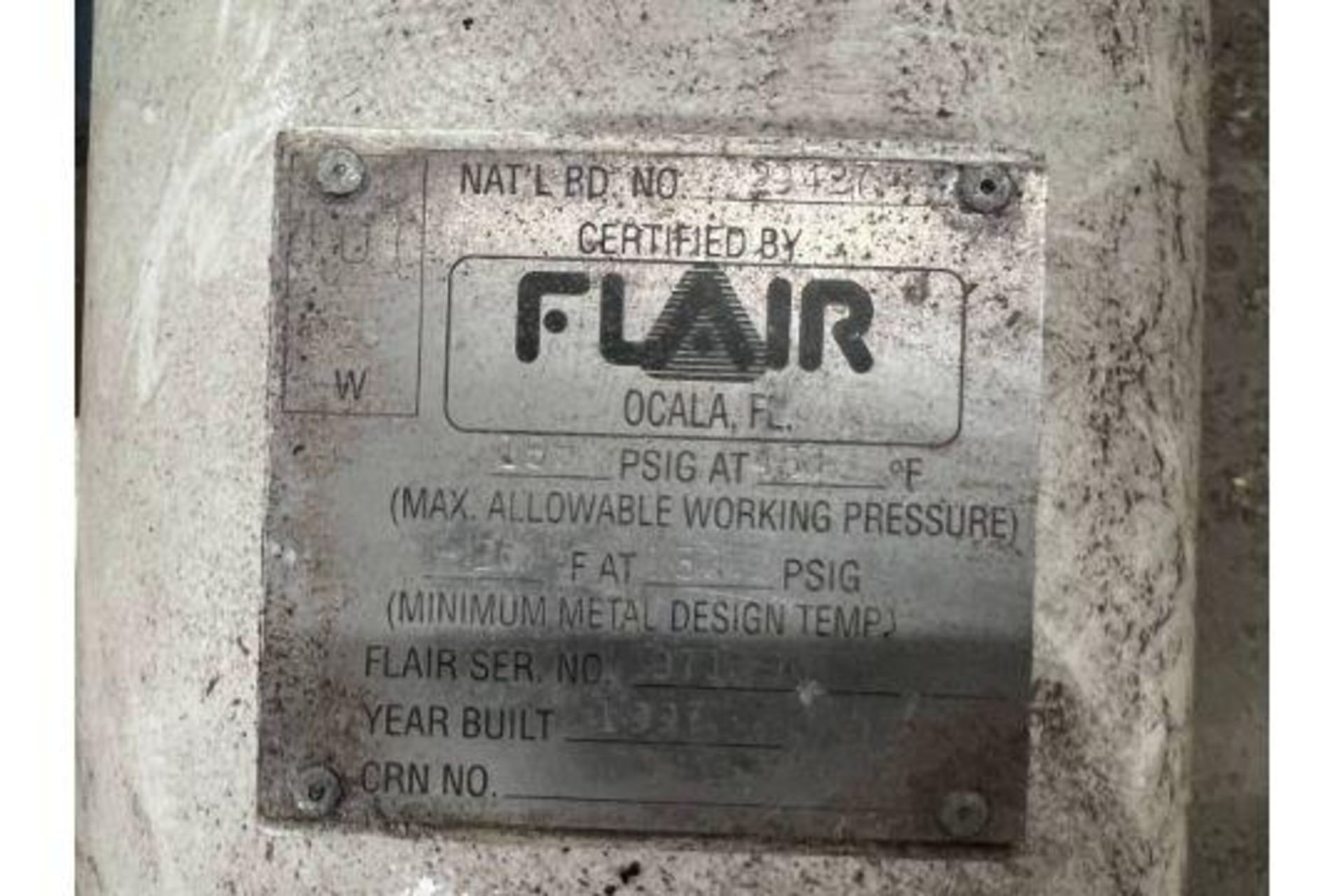 FLAIR AIR DRYER 150 PSIG AT 150 DEGRESS F NAT'L RD. CERT - Image 2 of 2