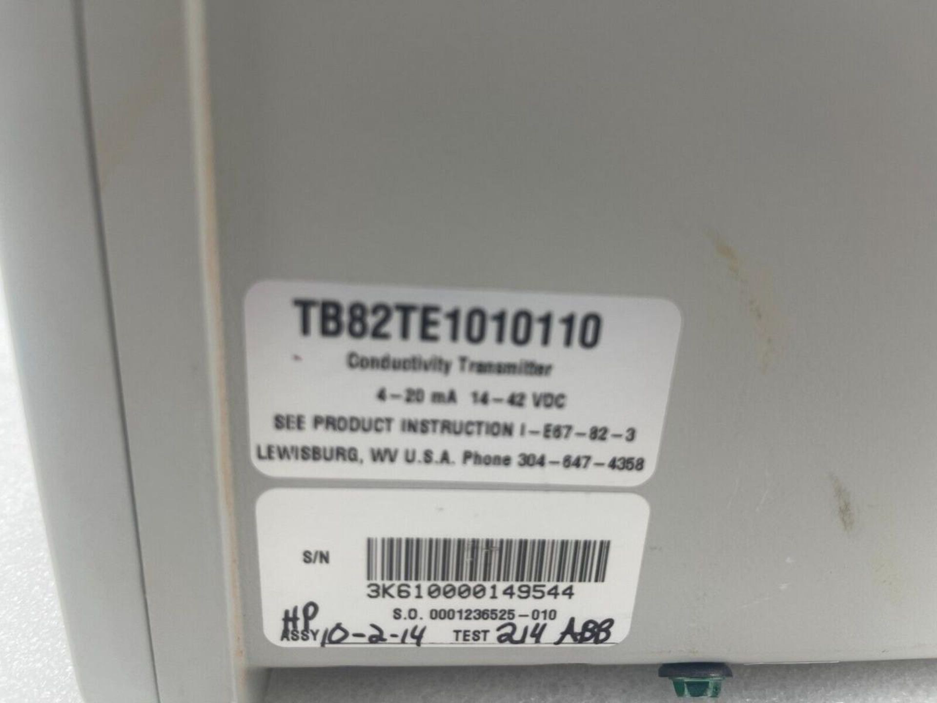 ABB TB82TE1010110 TB82TE 2-Wire Conductivity Transmitter, - Image 3 of 4