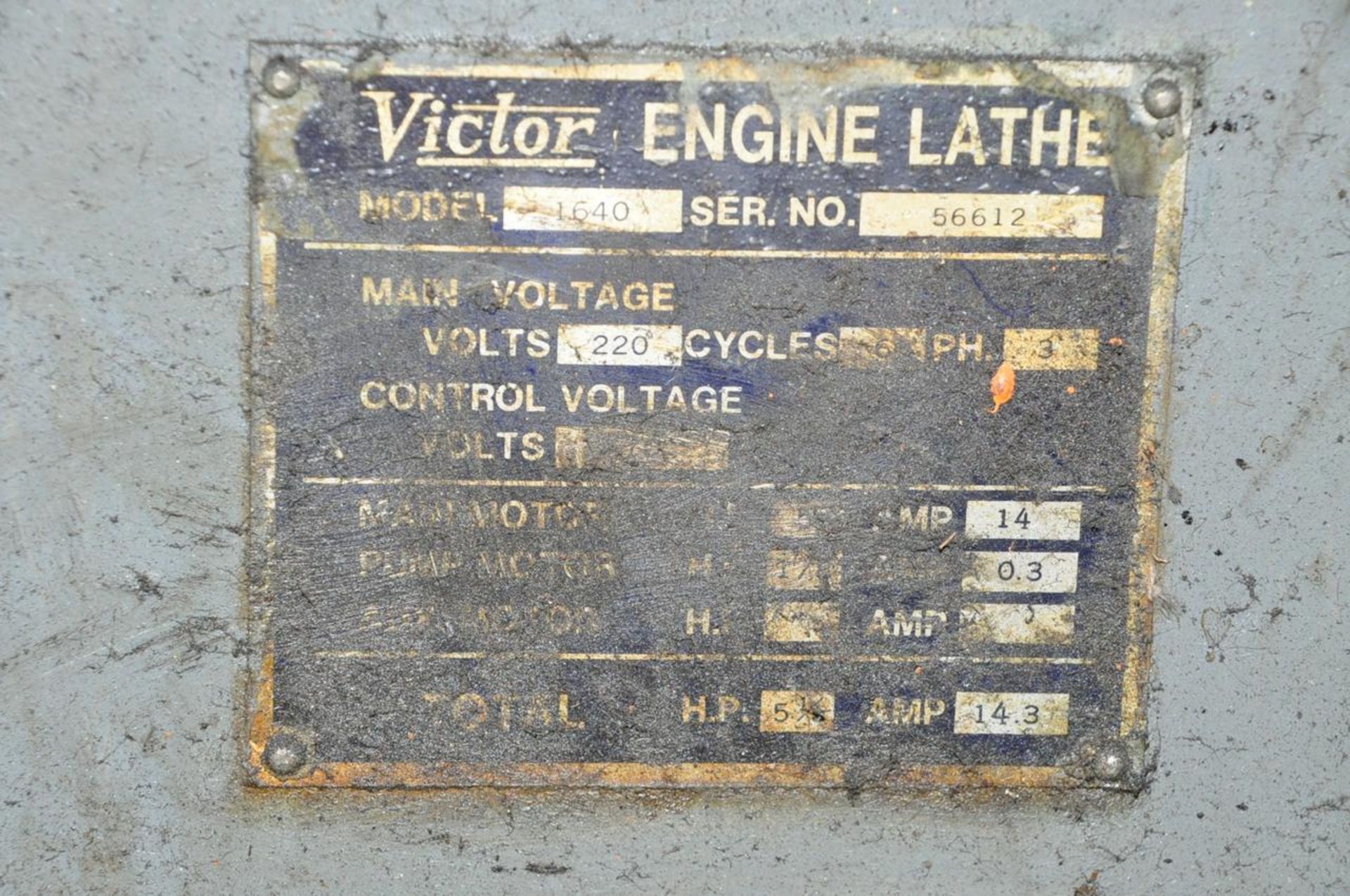 Victor 1640 Engine Lathe - Image 7 of 7