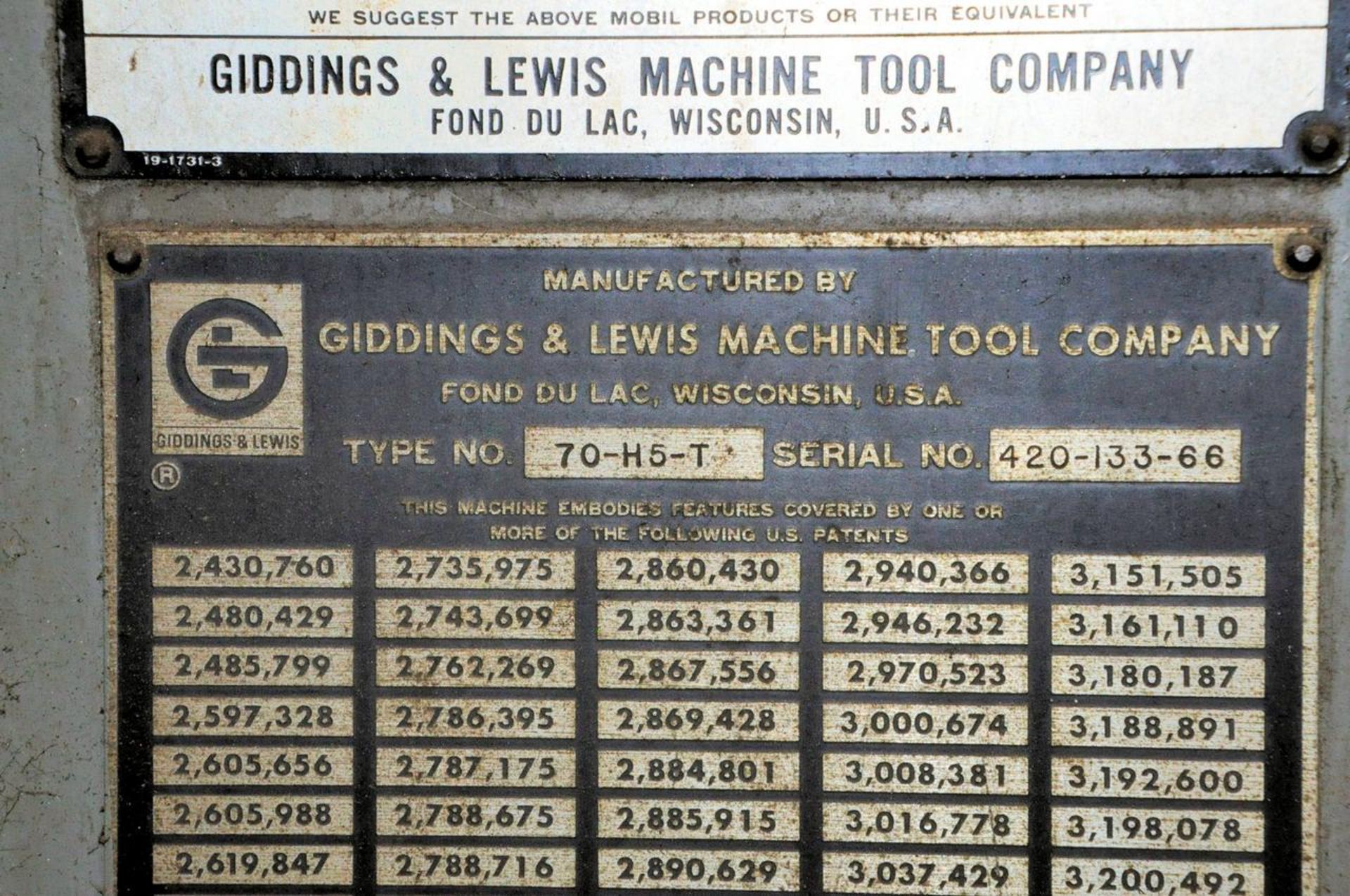 Giddings & Lewis 70-H5-T 5" Table Type Horizontal Boring Mill - Image 7 of 11