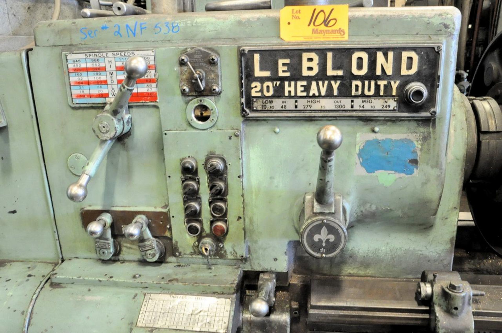 LeBlond 20" HD Approx. 25" Swing x 144" Centers Engine Lathe - Image 2 of 10