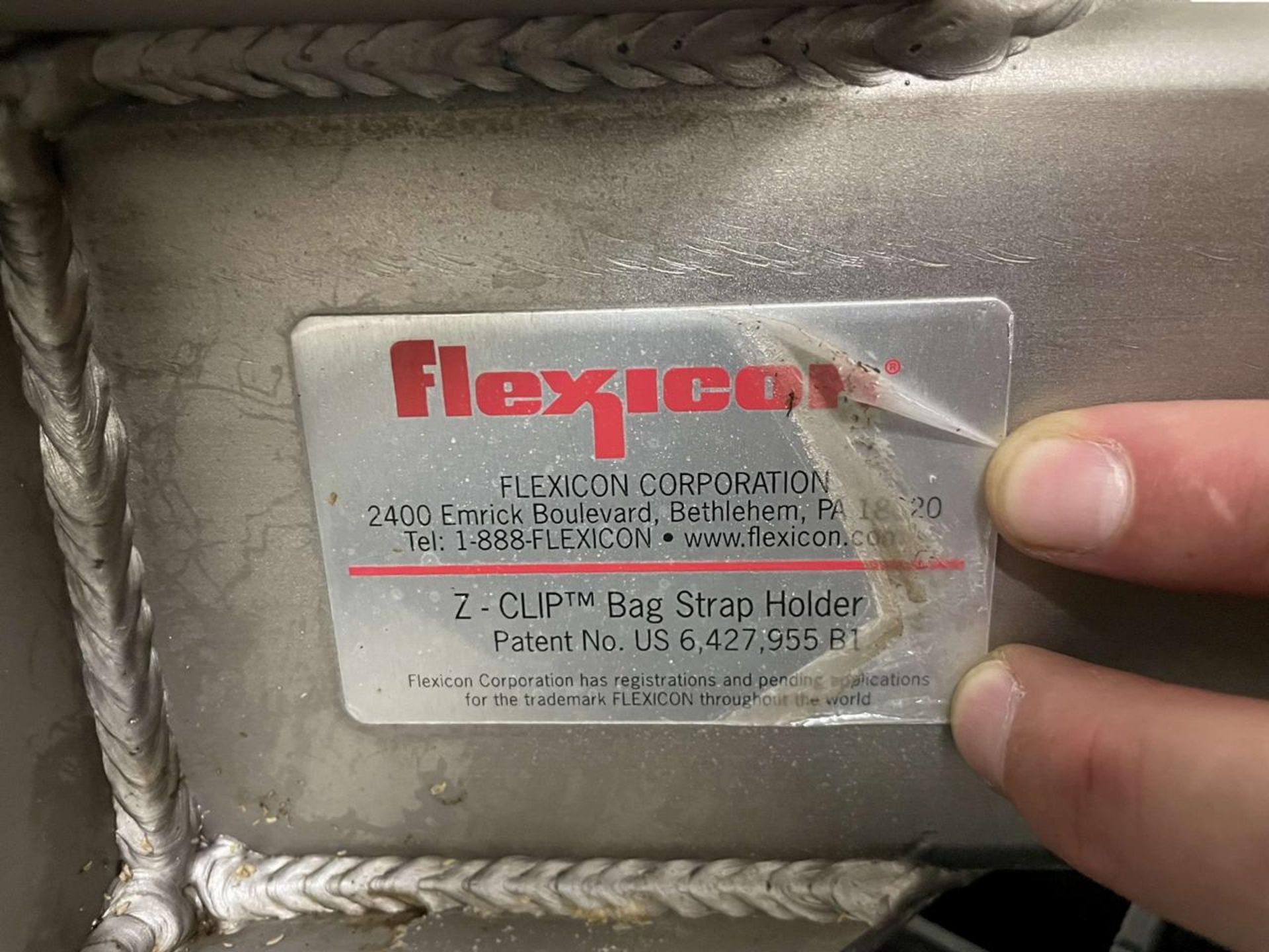 Flexicon 3200 Lb. Capacity Z-Clip Bag Strap Holder - Image 2 of 3