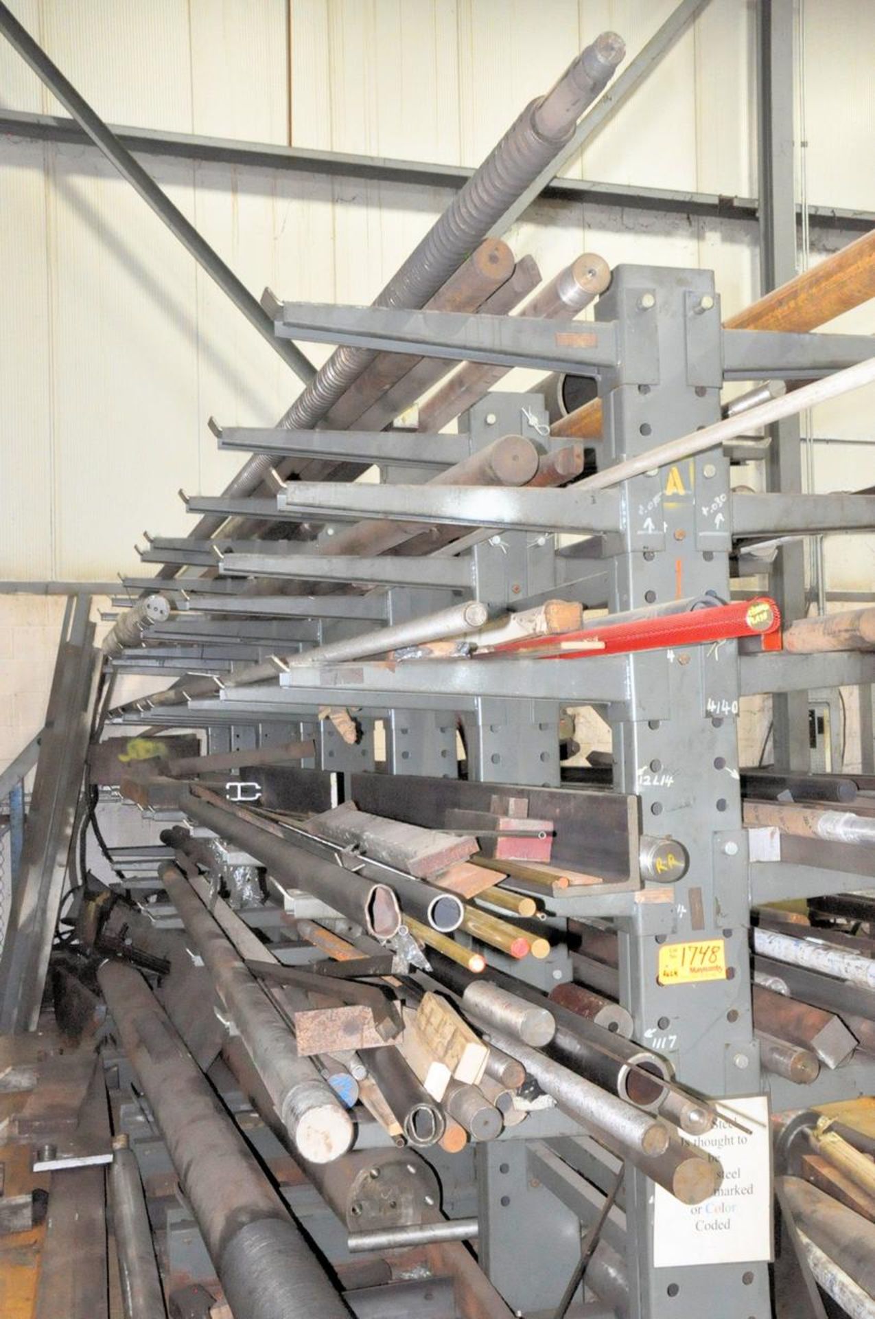 Lot of Steel Stock on (3) Cantilever Racks and on Floor - Image 6 of 13