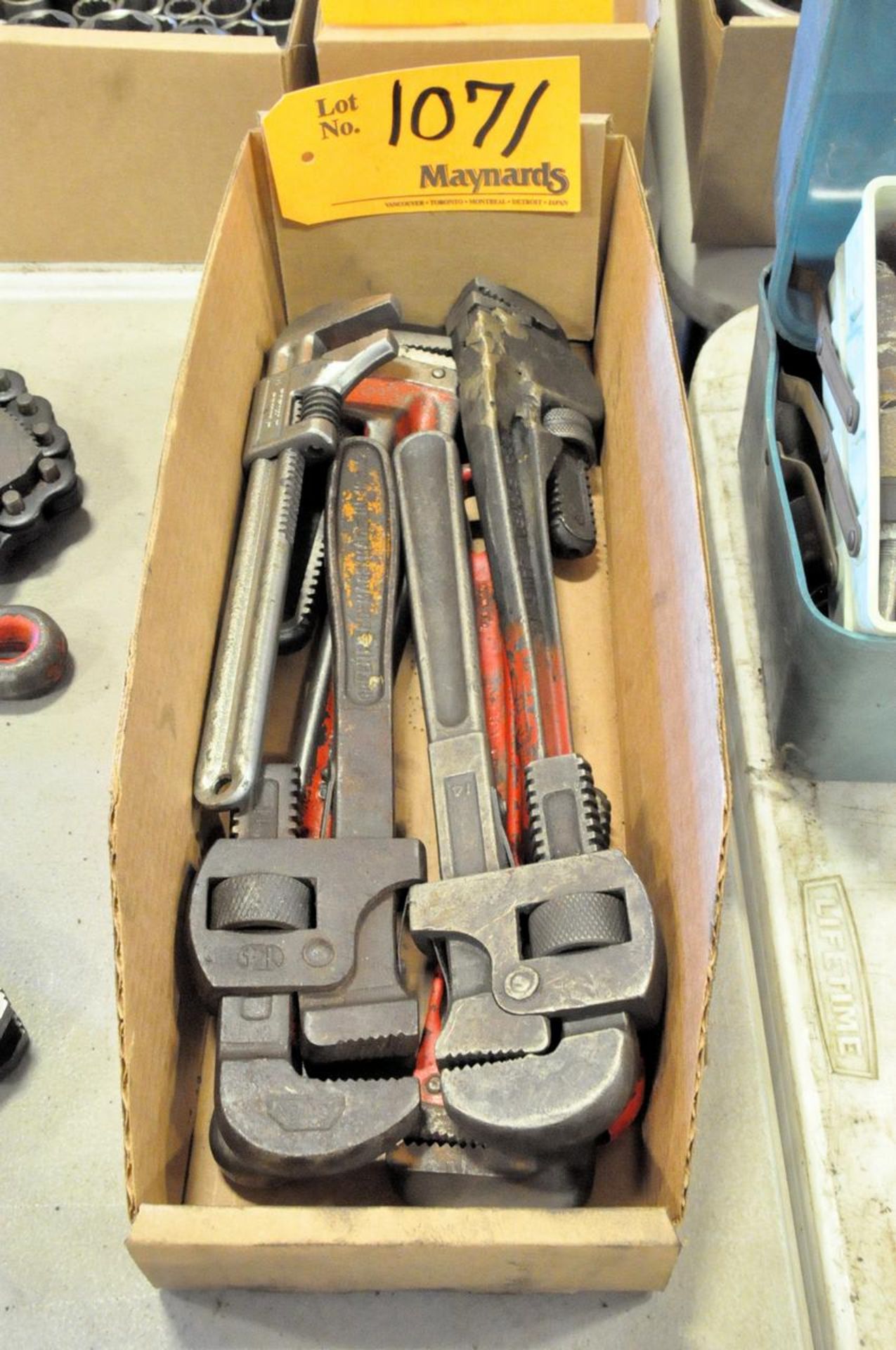 Ridgid Lot of Pipe Wrenches in (2) Boxes