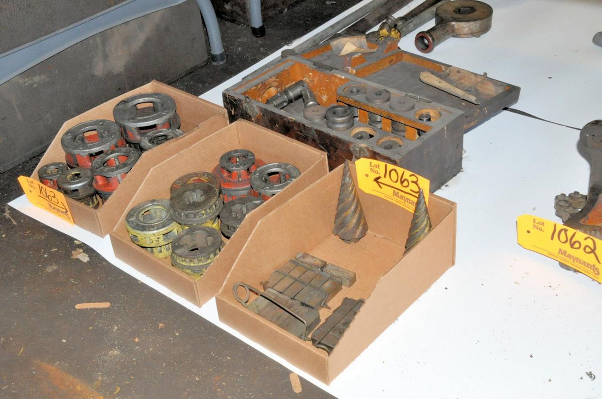 Lot of Pipe Dies and Chasers in (3) Boxes