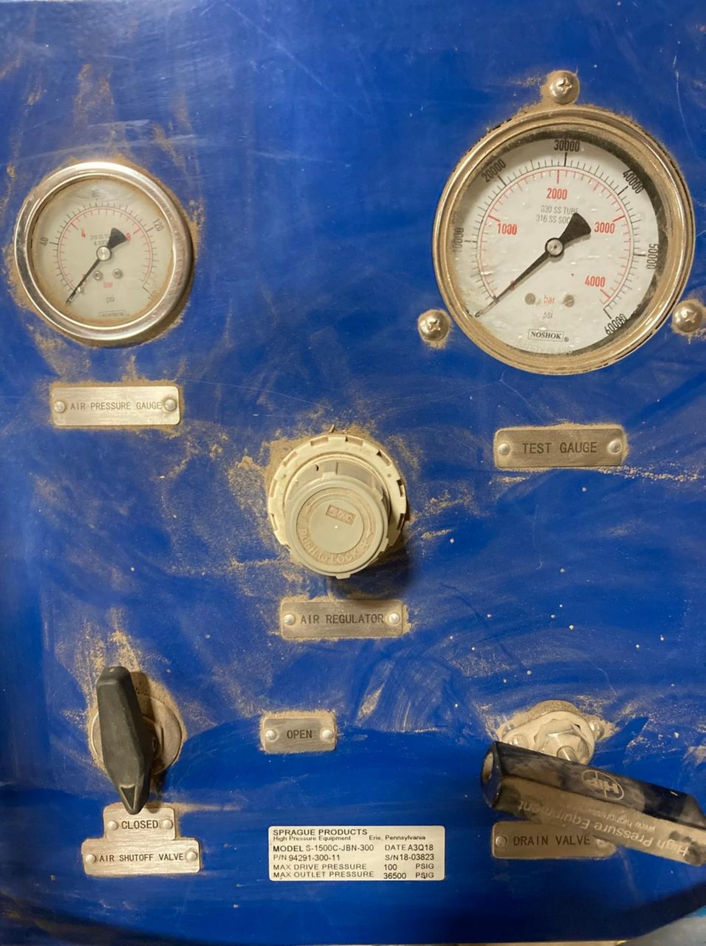 2018 Sprague Products S-1500C-JBN-300 High Pressure Test Pump - Image 2 of 2