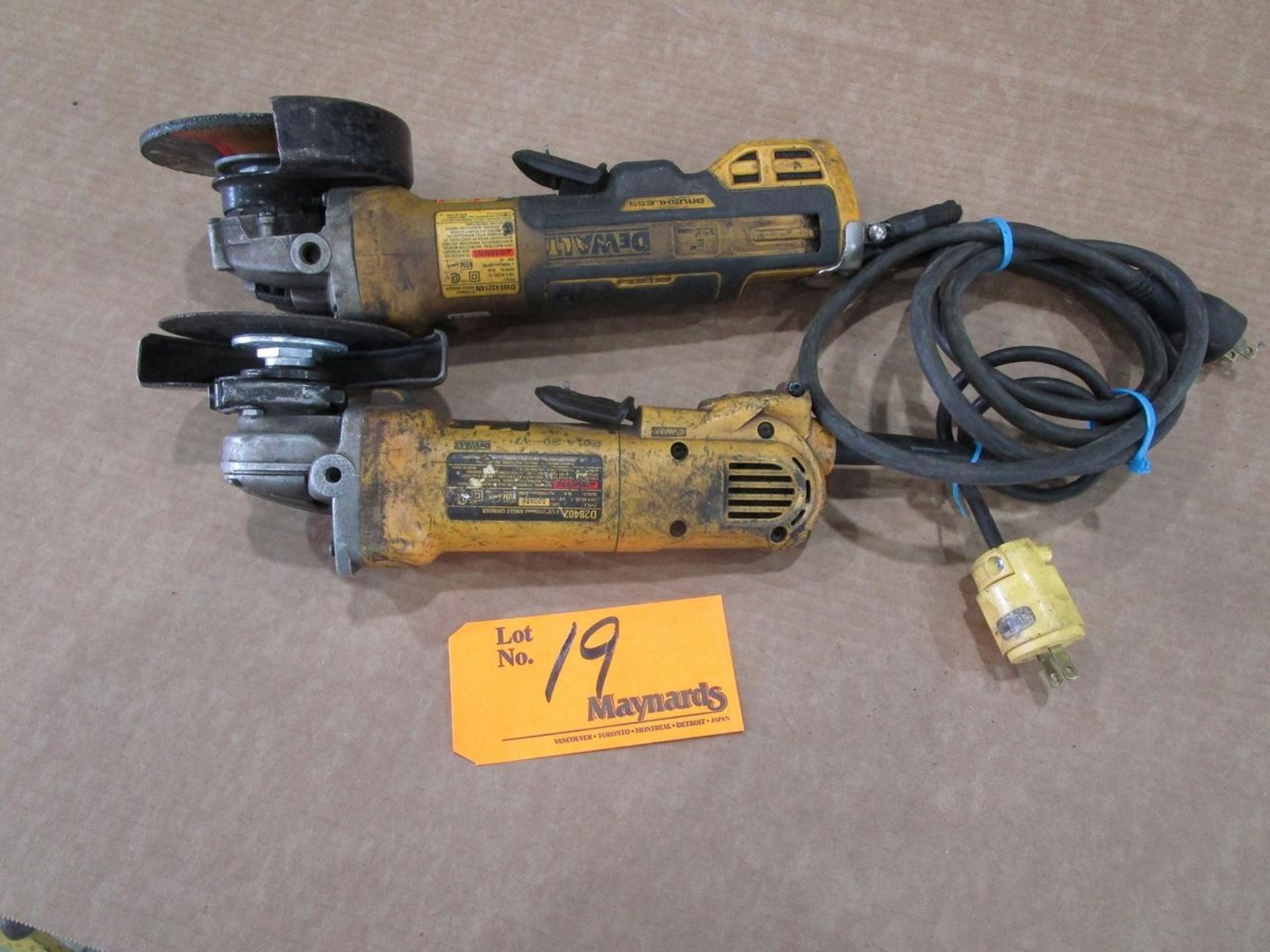 Dewalt Lot Of Assorted Angle Grinders (2) - Image 2 of 2